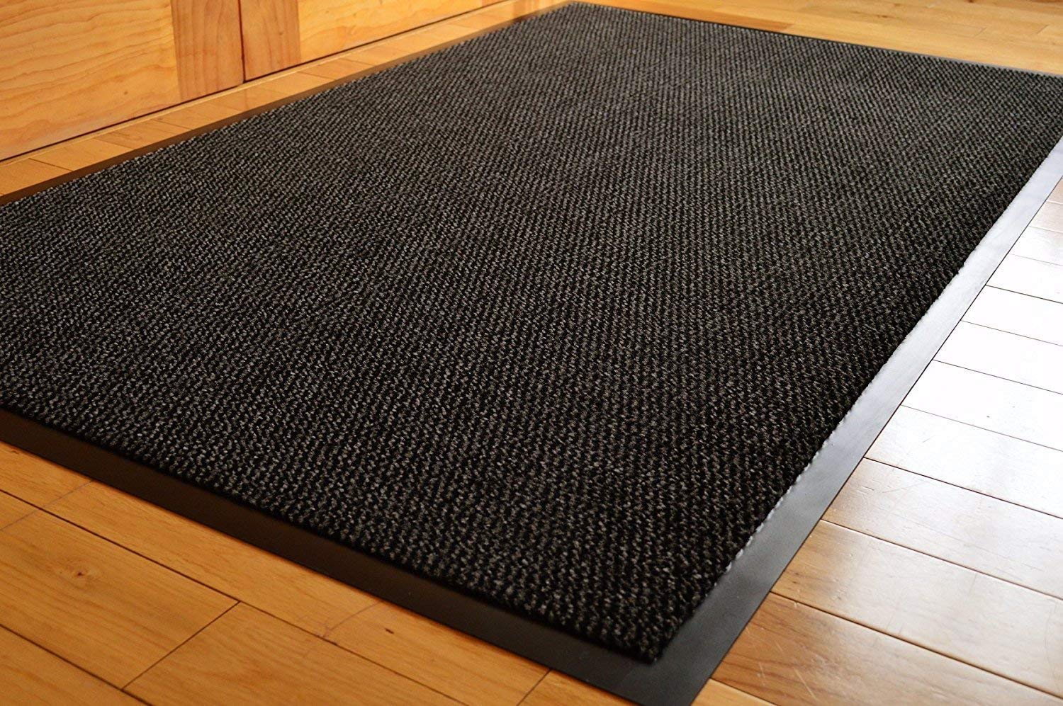 TrendMakers Barrier Mats Door Mat | Dirt Stopper Mats Doormat Floor Mat Rubber Kitchen Mats | Rugs Dirt Trappers Pets Mat | Indoor/Outdoor Mats | Charcoal/Black - 40 x 60cm | POLYPROPYLENE PILE