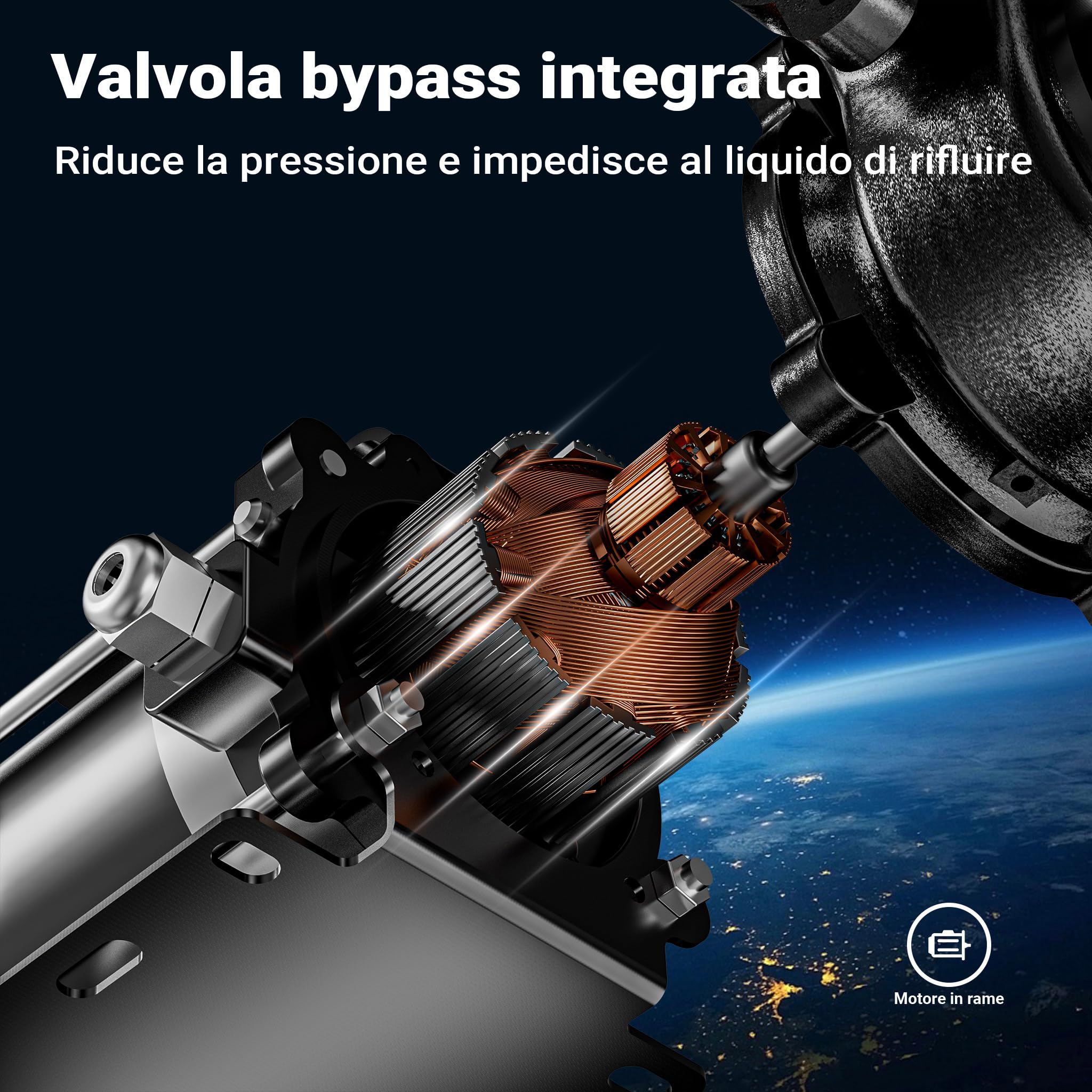 Wiltec Pompa travaso carburante 12 V 180 W, Pompa travaso gasolio/benzina, 57 l/min, 3200 giri/min