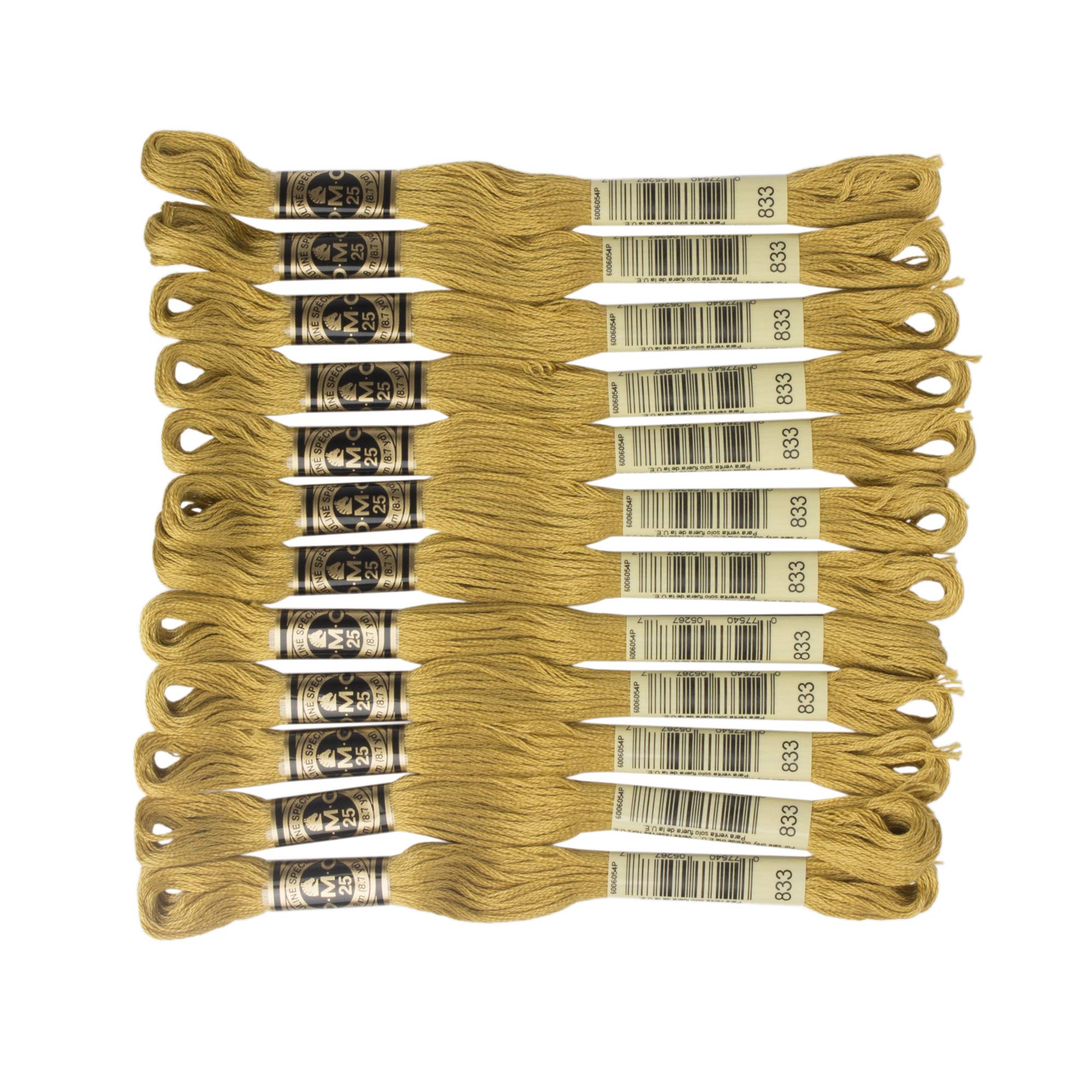 DMC 6-Strand Embroidery Cotton Floss, Light Golden Olive
