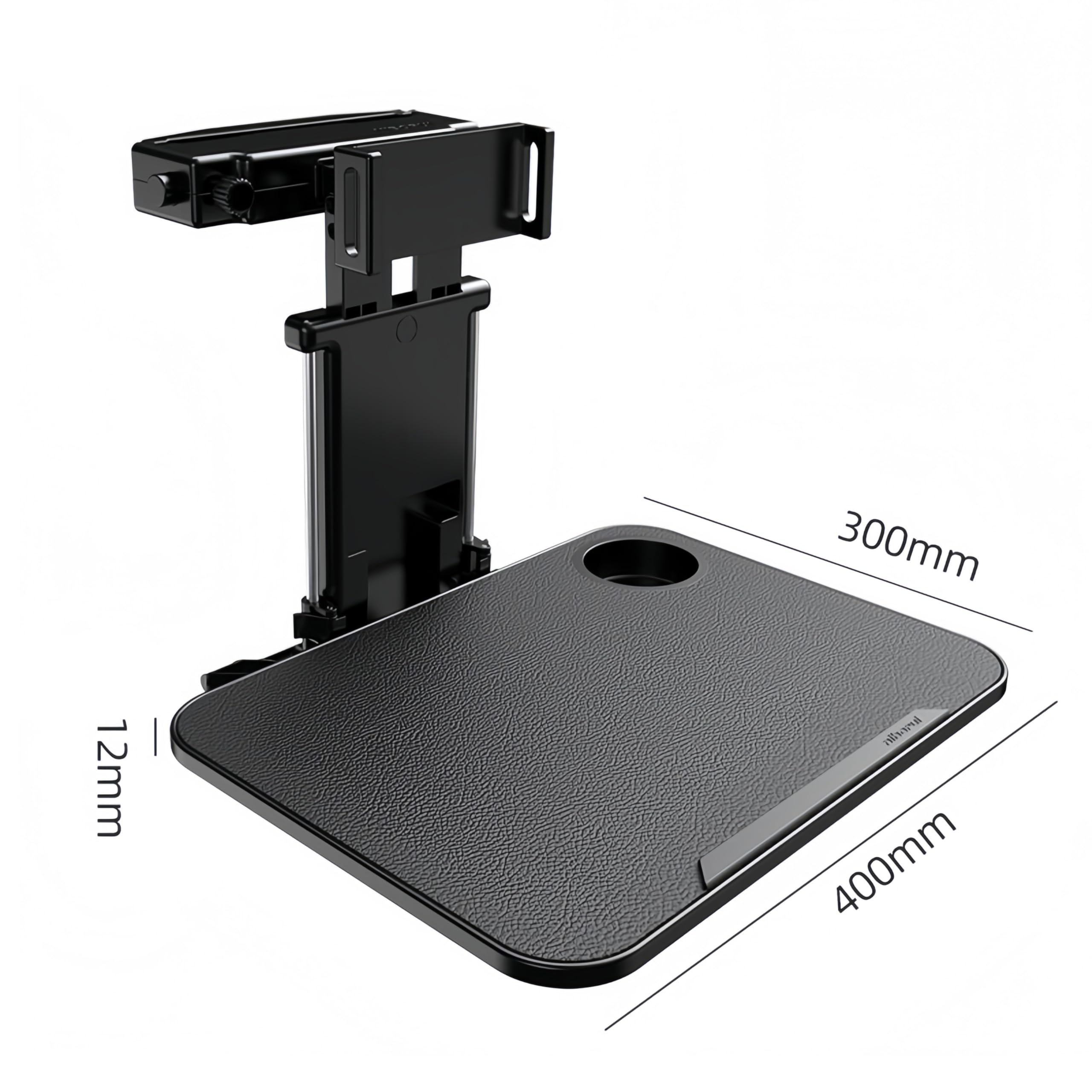 Mesa de Coche Compatible con Audi Q6 e-Tron, Mesa Plegable para Asientos Traseros Coche con Soporte para Tablet y Portavasos, para Viajes, Trabajo, Comidas,with Tablet Mount