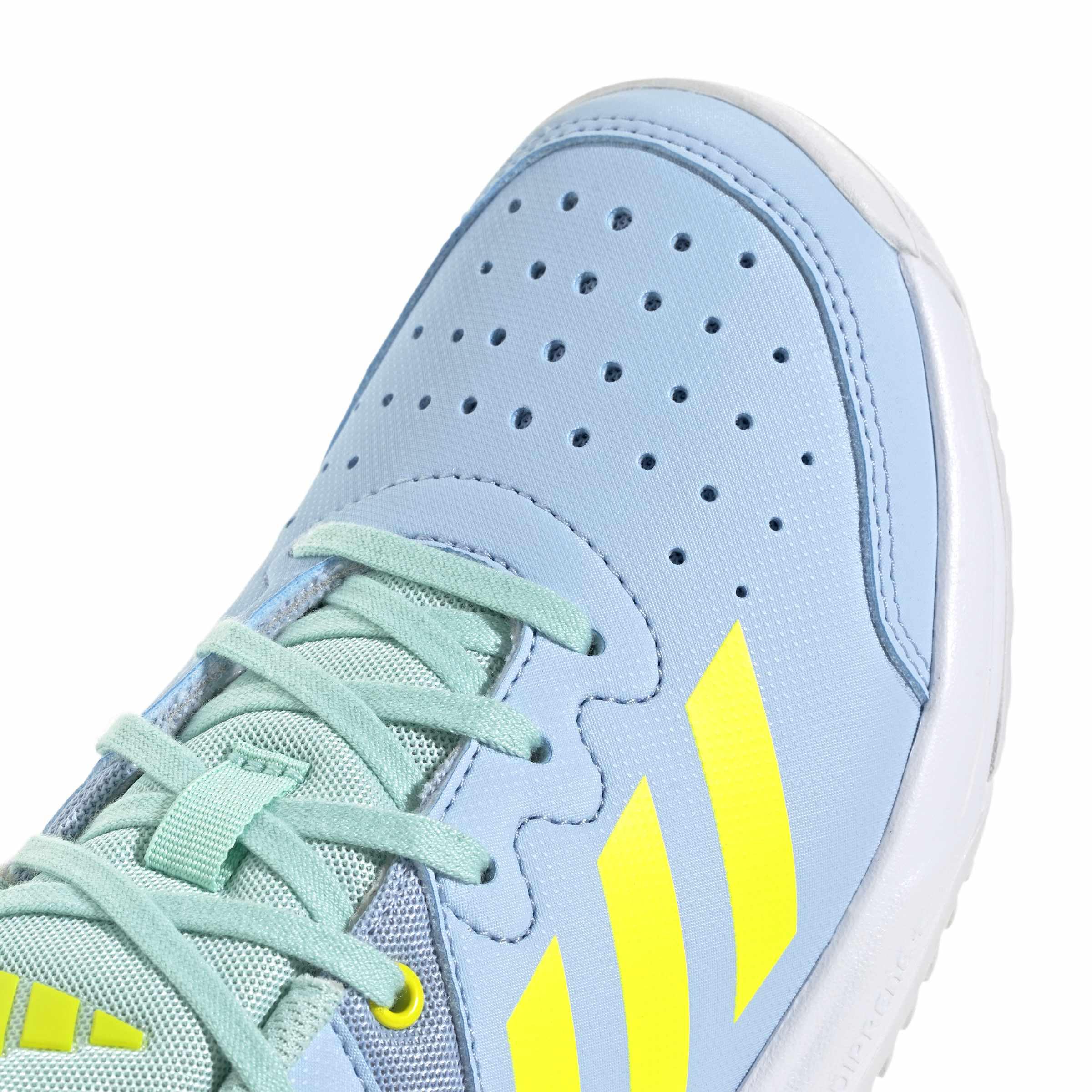 adidas Uniseks - dzieci Court Stabil Shoes, clear sky/Solar Lemon/clear mint, 36 2/3 EU