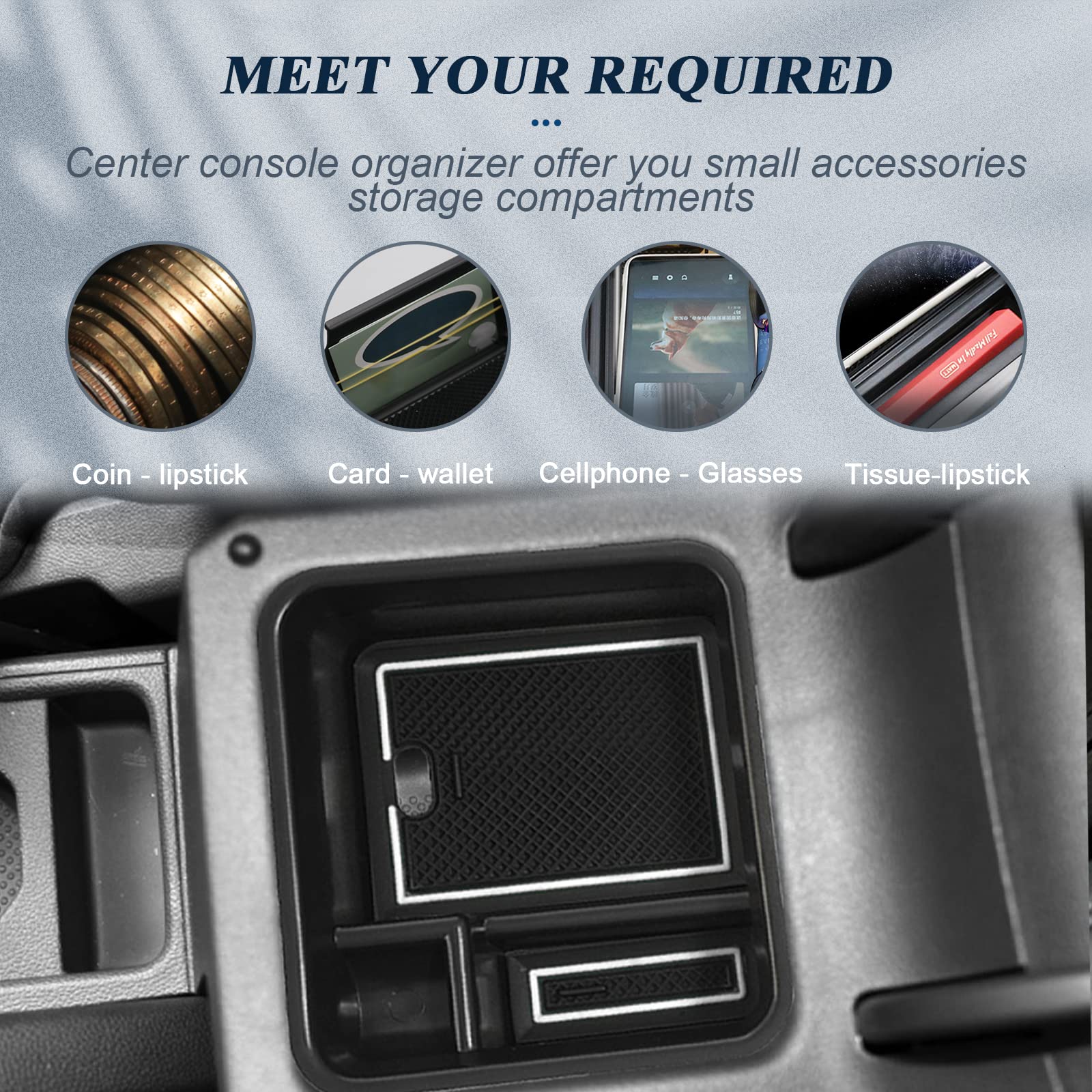 ASZSK Aufbewahrungsbox Für VW T-Cross 2018-2024 - Mittelkonsole Organizer