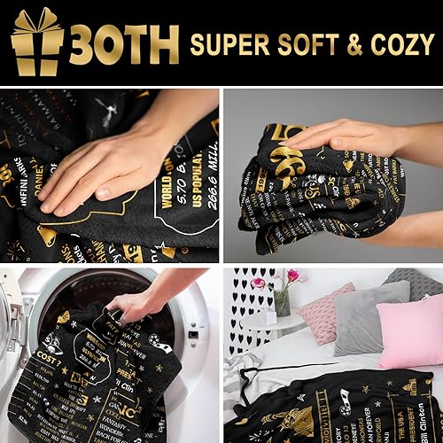 Vista 4 de Regalos de 30 cumpleaños para mujeres y hombres, para hombres de 30 años, decoraciones de feliz cumpleaños 30 para ella él, regalos de cumpleaños