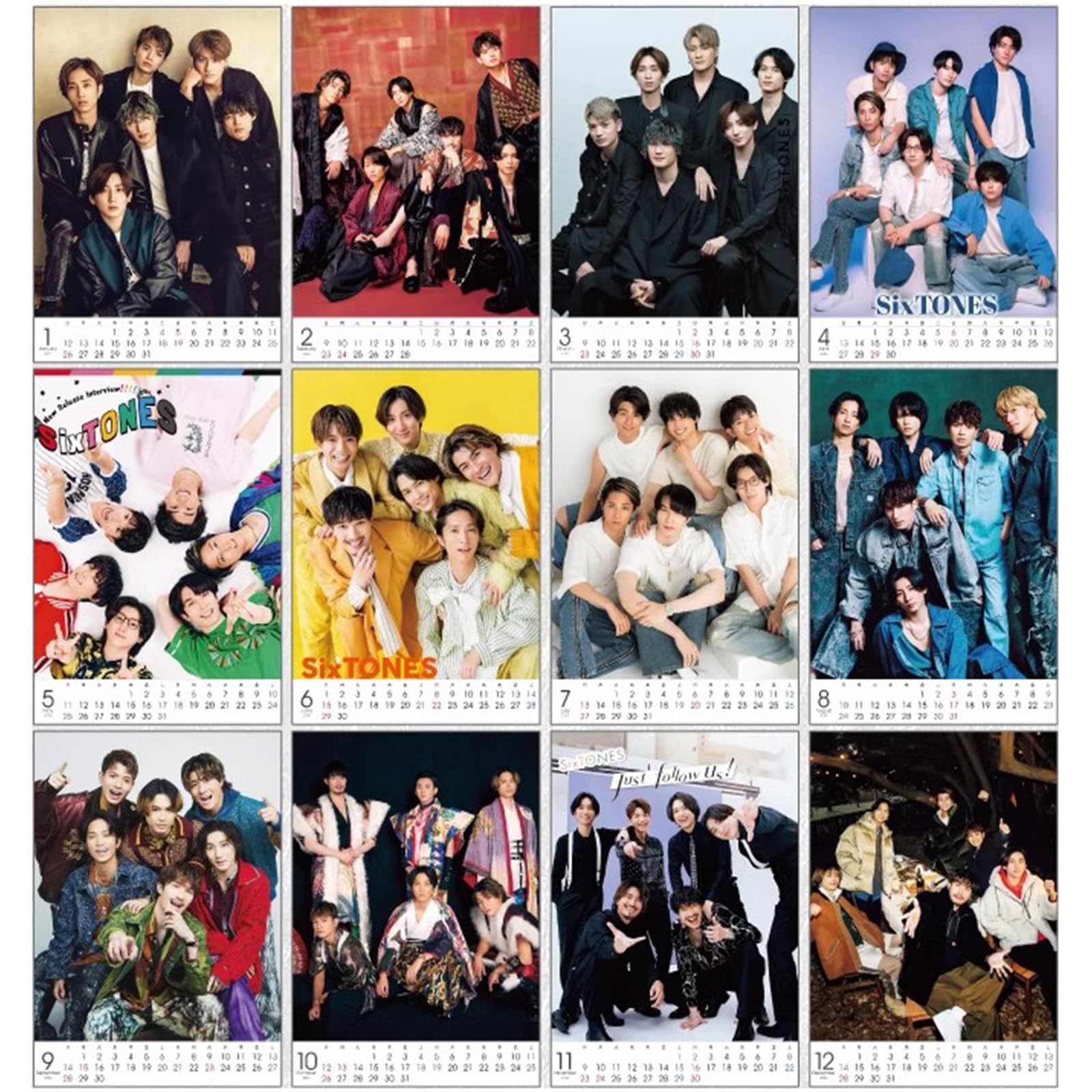 Amazon.co.jp: ストーンズ 2025年 カレンダー 曜日 祝日記載あり 六石