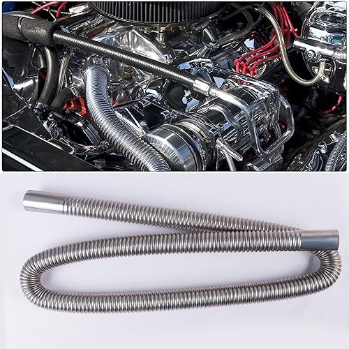 Miniatura 2 de FizLig Tubo de escape de acero inoxidable, extensión de escape diésel flexible de 78.7 pulgadas para camionesgeneradores, tubo anticorrosión con kit