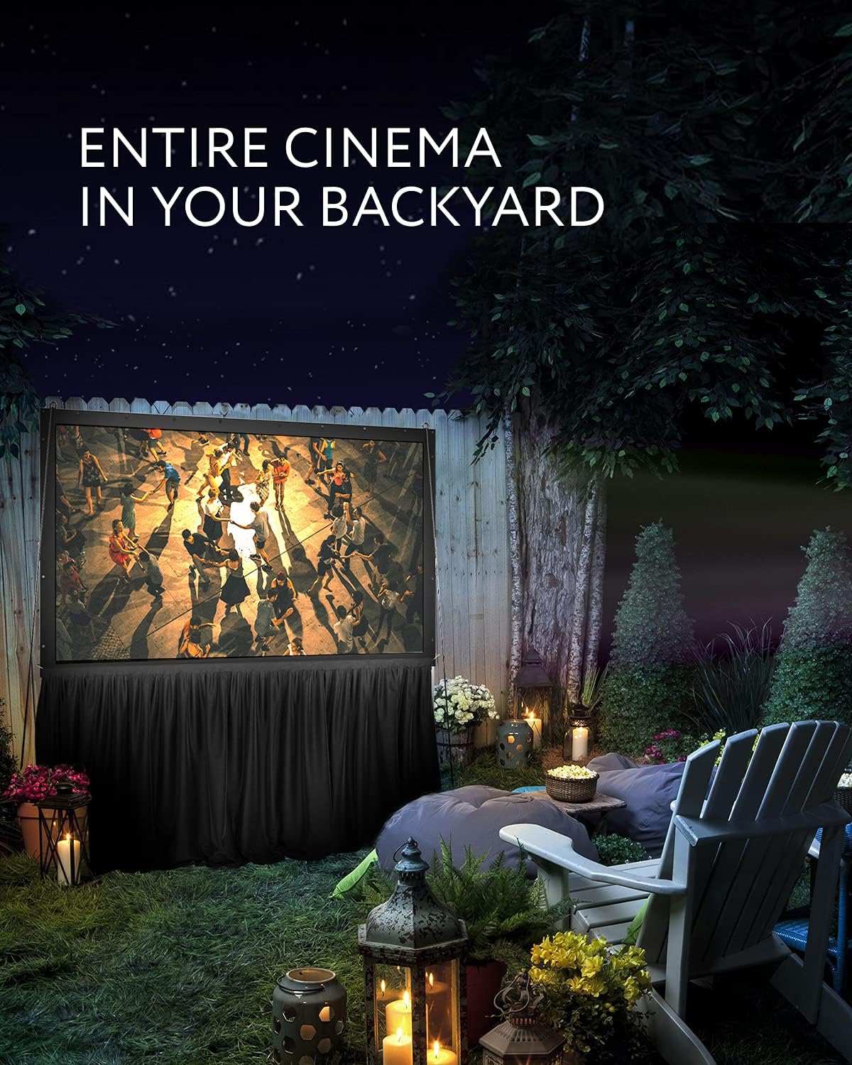 Hottest Sales 100 inch Projector Screen with Stand or Wall Mount - 2 in 1 Indoor Outdoor Movie Screen - Premium Portable Projection Screen HD 16:9 - Metal Fast Foldable Large Frame - Theater Skirt - Outdoor Kit 🔥 Crazy Deals 100 inch Projector Screen with Stand or Wall Mount - 2 in 1 Indoor Outdoor Movie Screen - Premium Portable Projection Screen HD 16:9 - Metal Fast Foldable Large Frame - Theater Skirt - Outdoor Kit