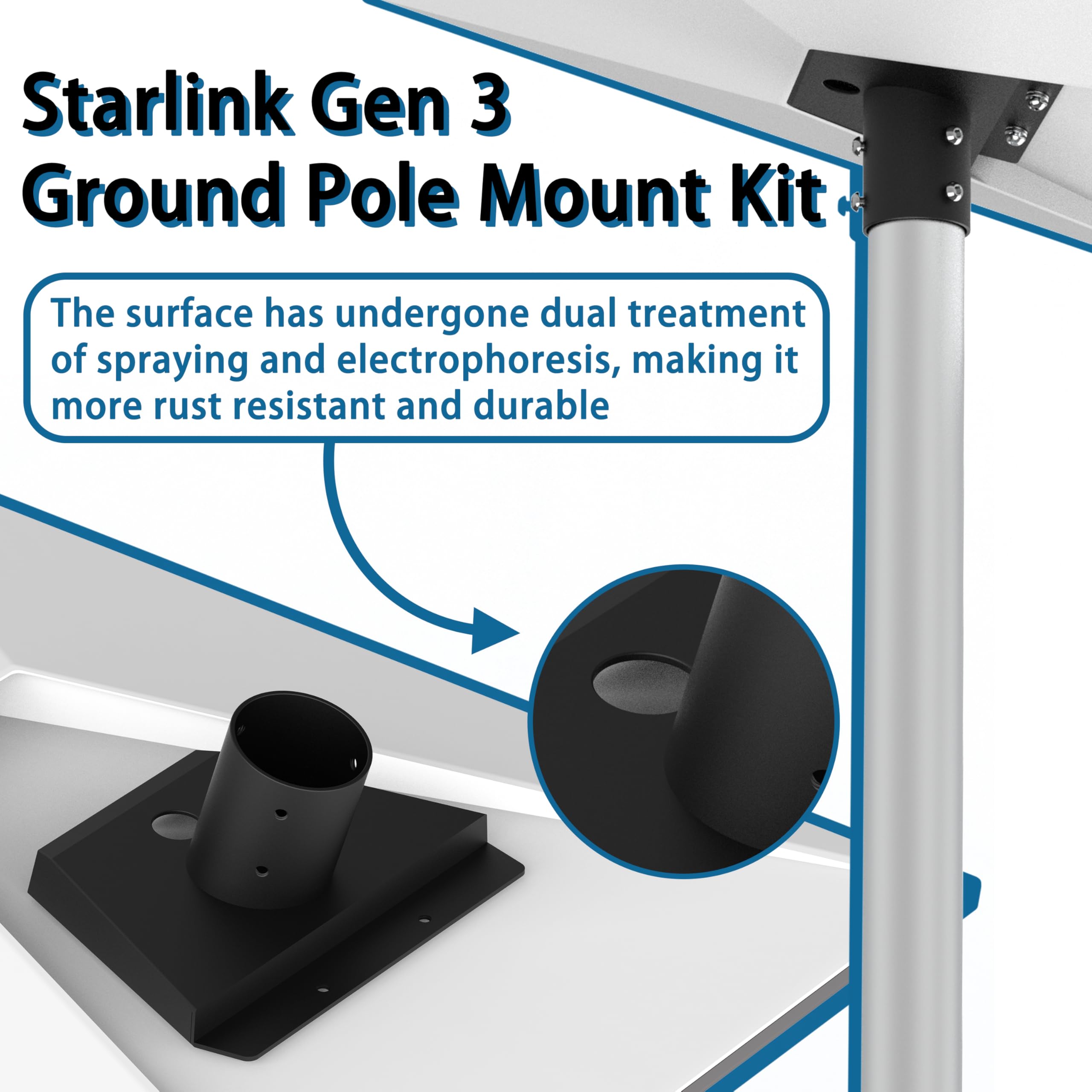 Amazon.co.jp: Starlink Gen 3 ポールマウント – 強力な直径2インチの