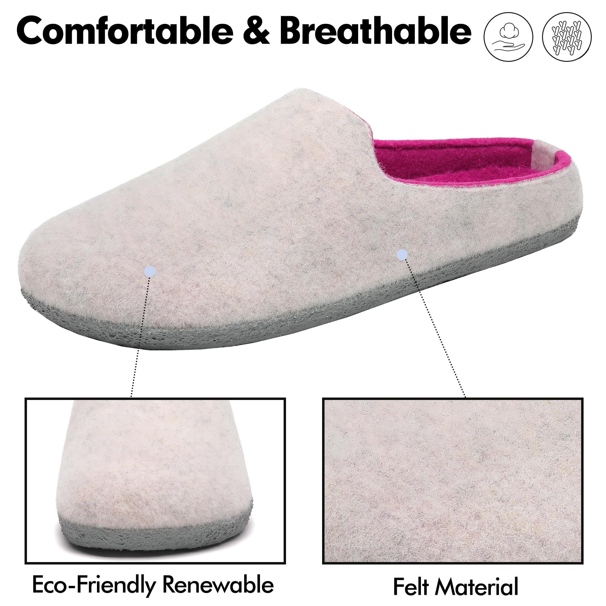 Mishansha Pantofole Feltro Invernali Ciabatte Casa Comode Scarpe da Casa per Uomo Donna Gr.36-48