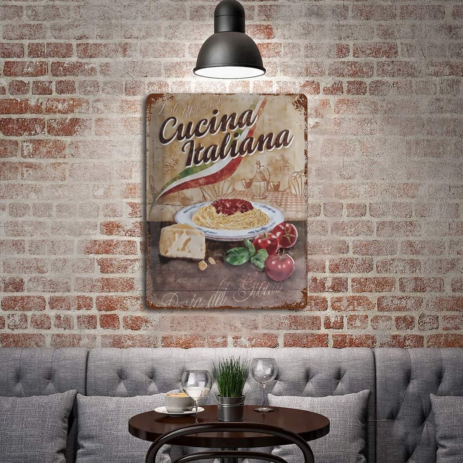 JIUFOTK Bagel Cuisine Colorée Aéricaine Nourriture Art Beaux-Arts étal Étain Plaque Affiche