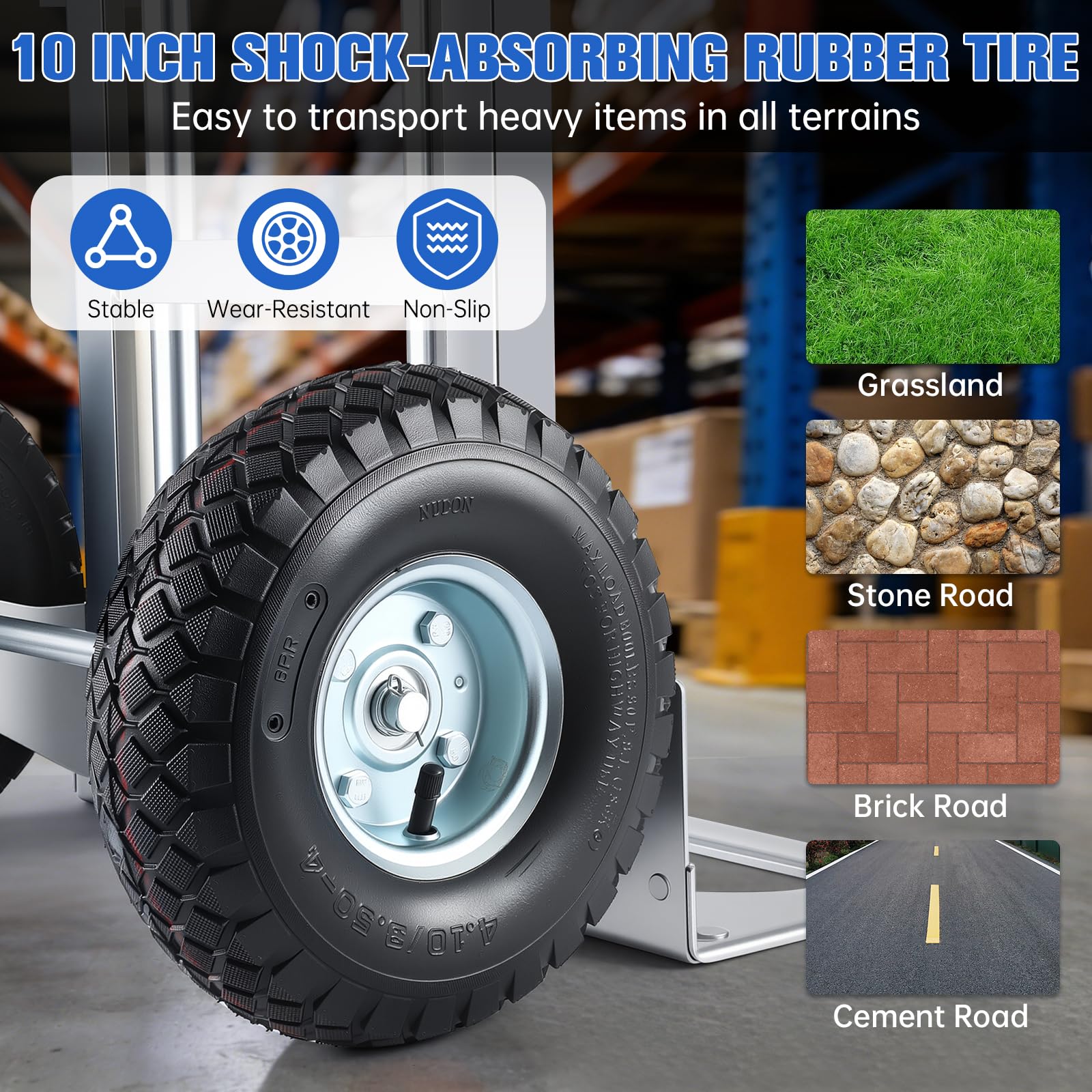 Aluminum Hand Truck Dolly - 600 LBS Capacity -5