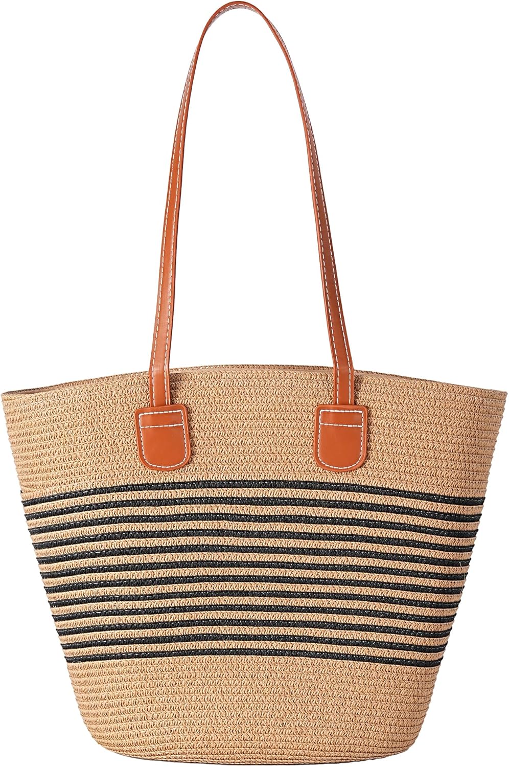Straw Bags for Women, Straw Beach Bags for Women Beach Tote Bag Summer Woven Shoulder Handbags for Vacation Holiday