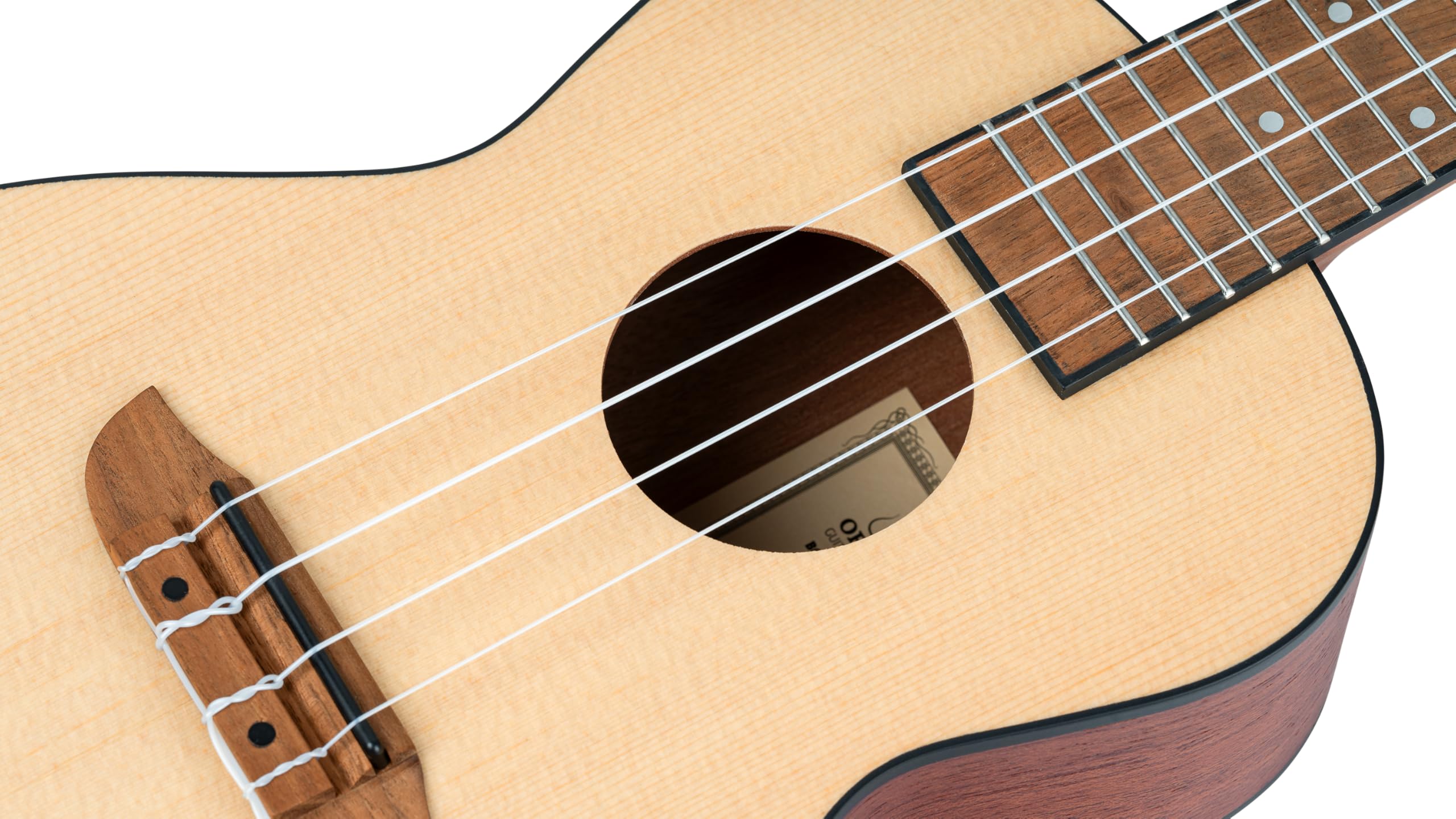 Ortega Guitars Ukulélé Concert Acoustique – Série Bonfire – Épicéa / Sapele, Naturel (RU4)