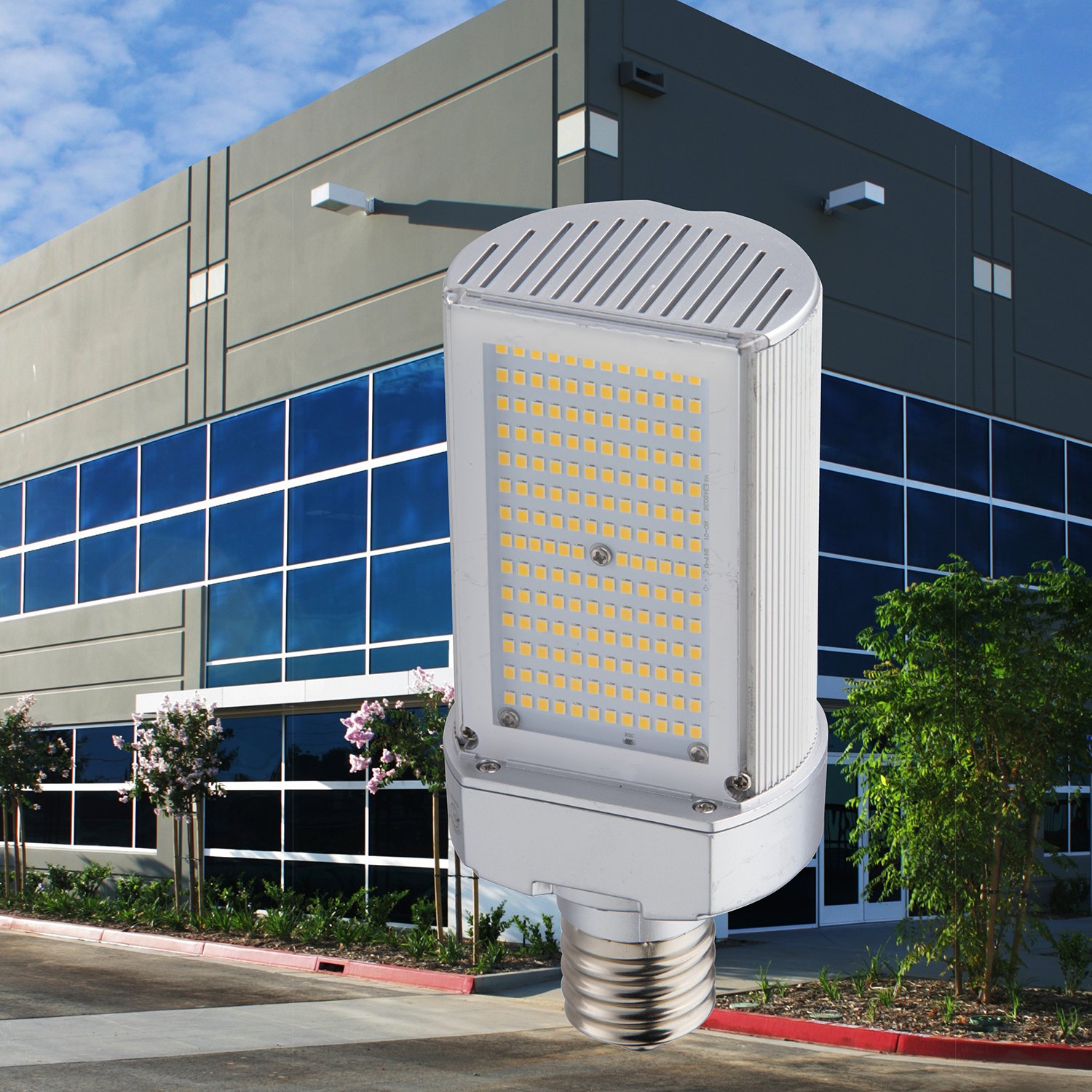 LED-8087E57-A 1 Series Internal Driver Shoe Box/Wallpack LED Retrofit Lamp 30 Watt E26 Edison Base 4225 Lumens 84.4 CRI 5700K Daylight