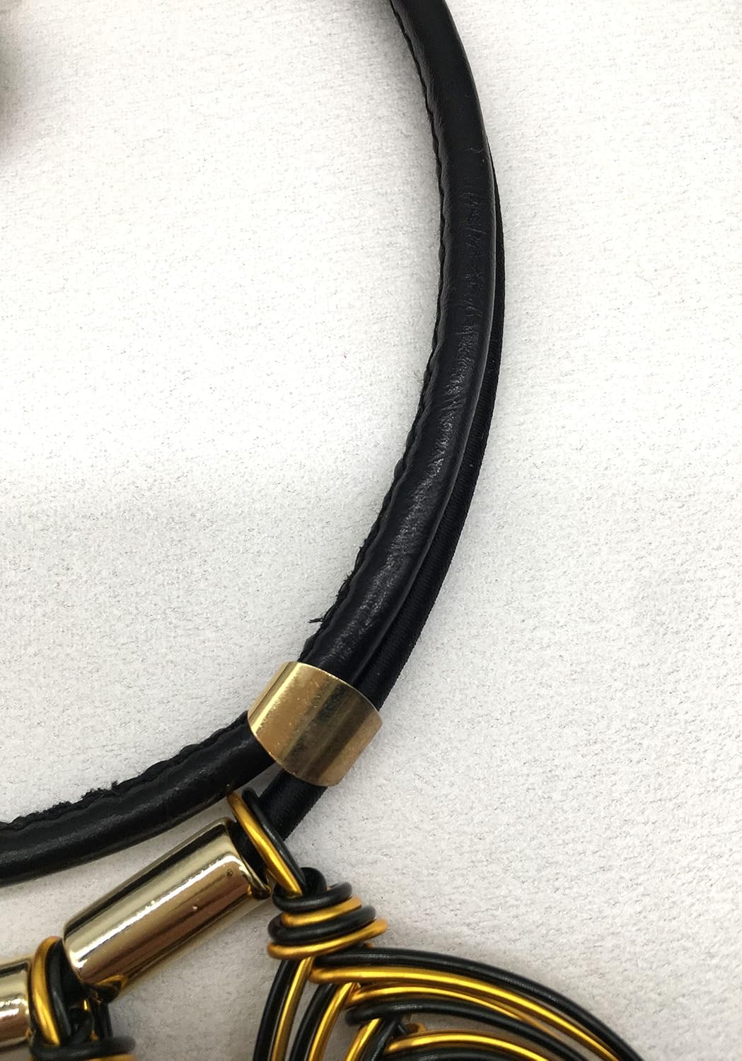 Chunky African Jewelry Statement Necklace For Women Tribal Fashion Costume Earring Set Unique Rhinestone Crystal Gold Wire Wrapped Big Wood Pendent Collar Choker Bib Handmade - Image 5