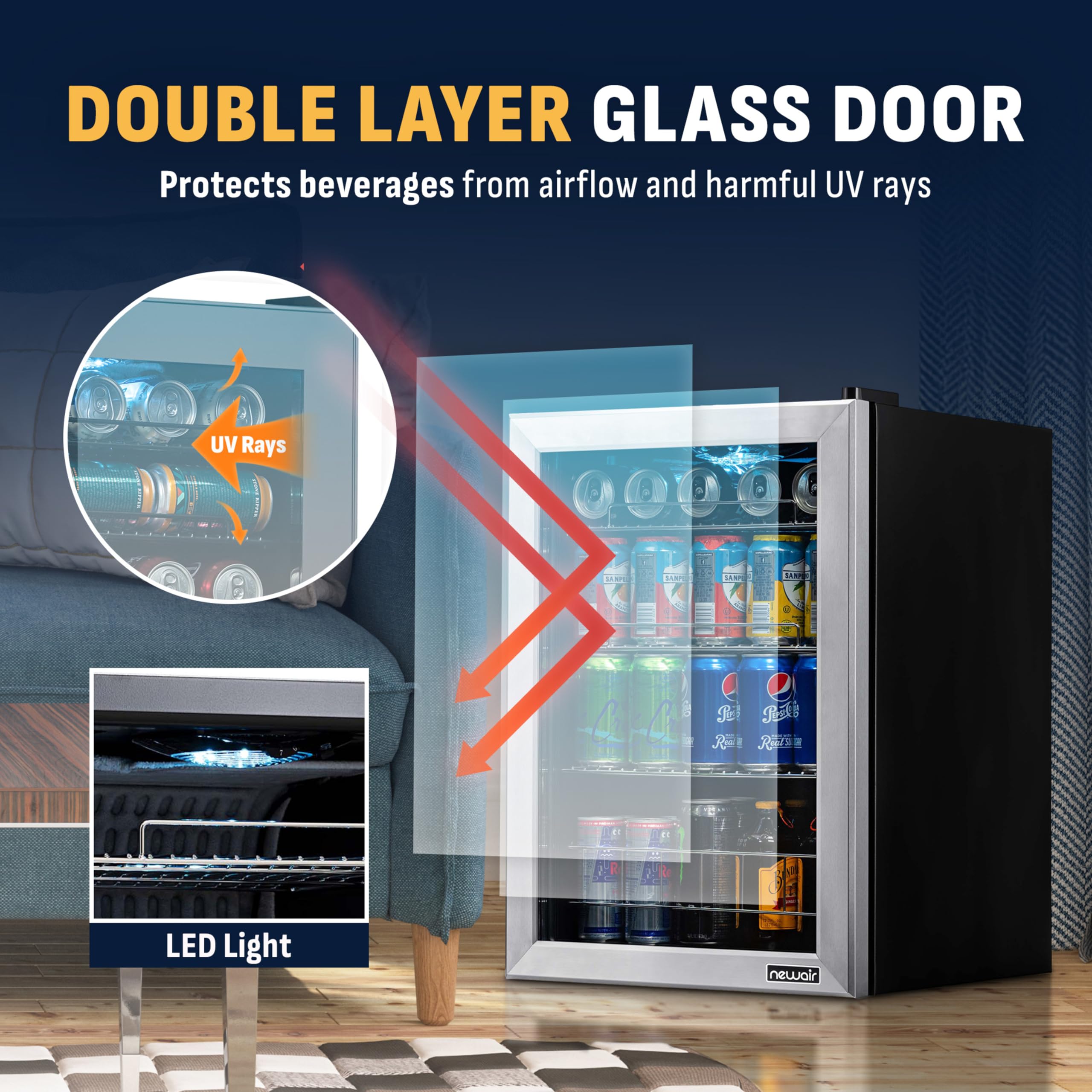 Amazon.co.jp: ニューエアー ビバレッジクーラー 84缶 冷蔵庫 NewAir