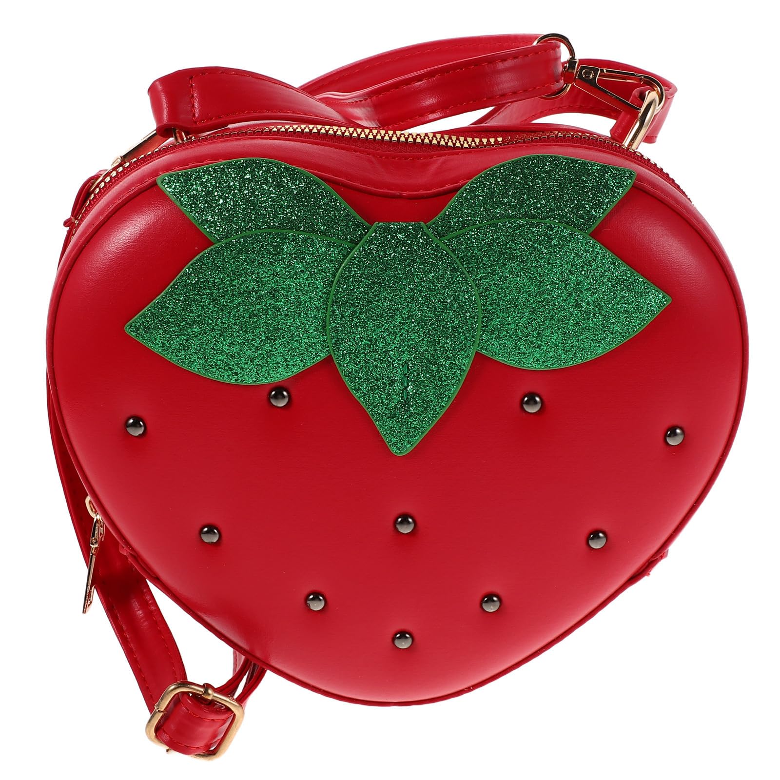 Bolso bandolera de fresa de poliuretano con diseño infantil kawaii 8