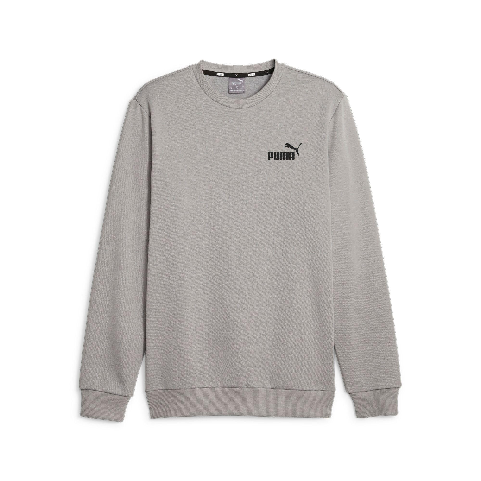 PUMA Mens ESS Small Logo Crew, Concrete Gray, 4XL (58668315)