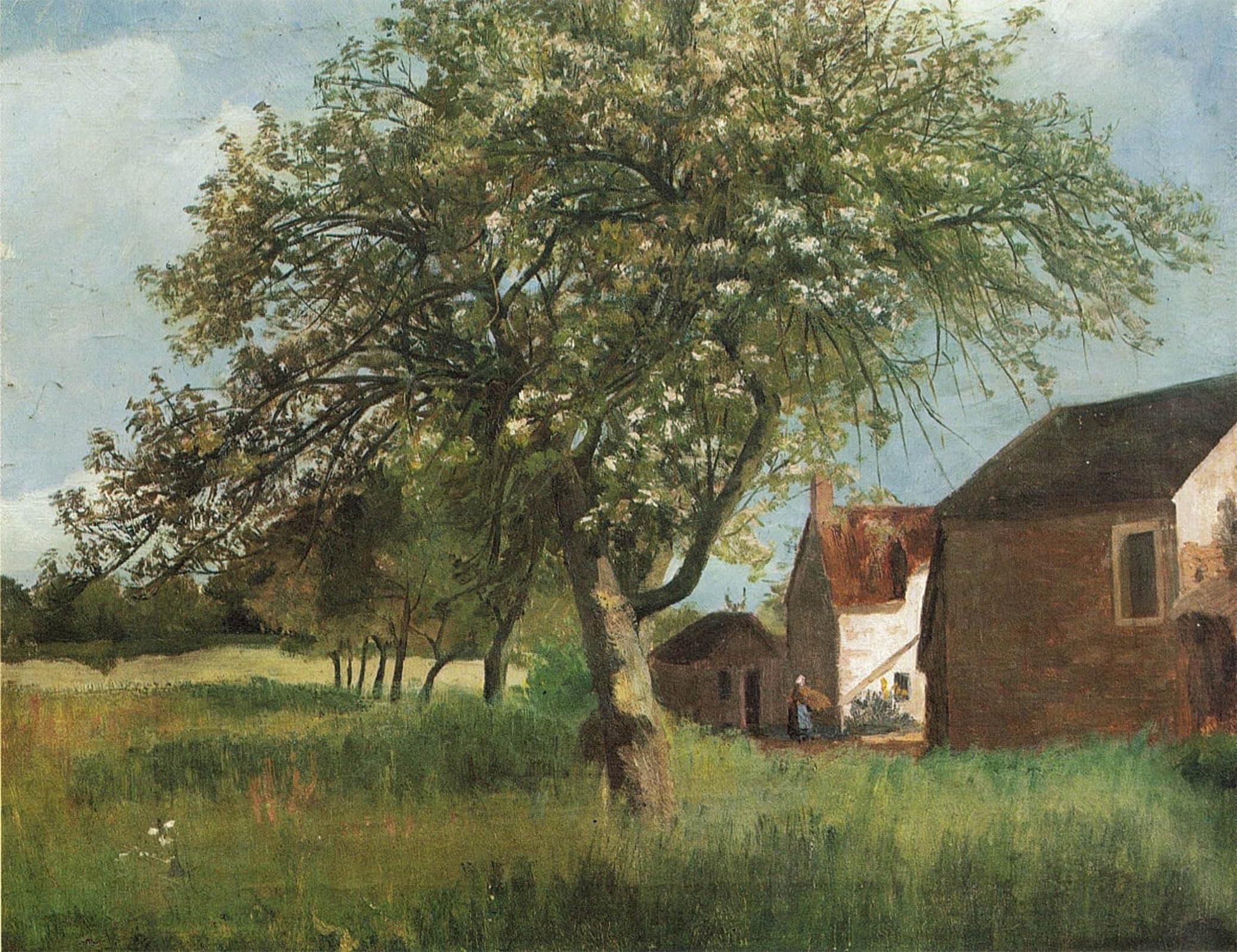 Artxlxxbn No Frame Famous Painting Art Wall Decor Abstract Art Picture Blomstrende Tre I Cernay La By Kitty Lange Kielland Animal Pictures For Home Decor 60X90cm