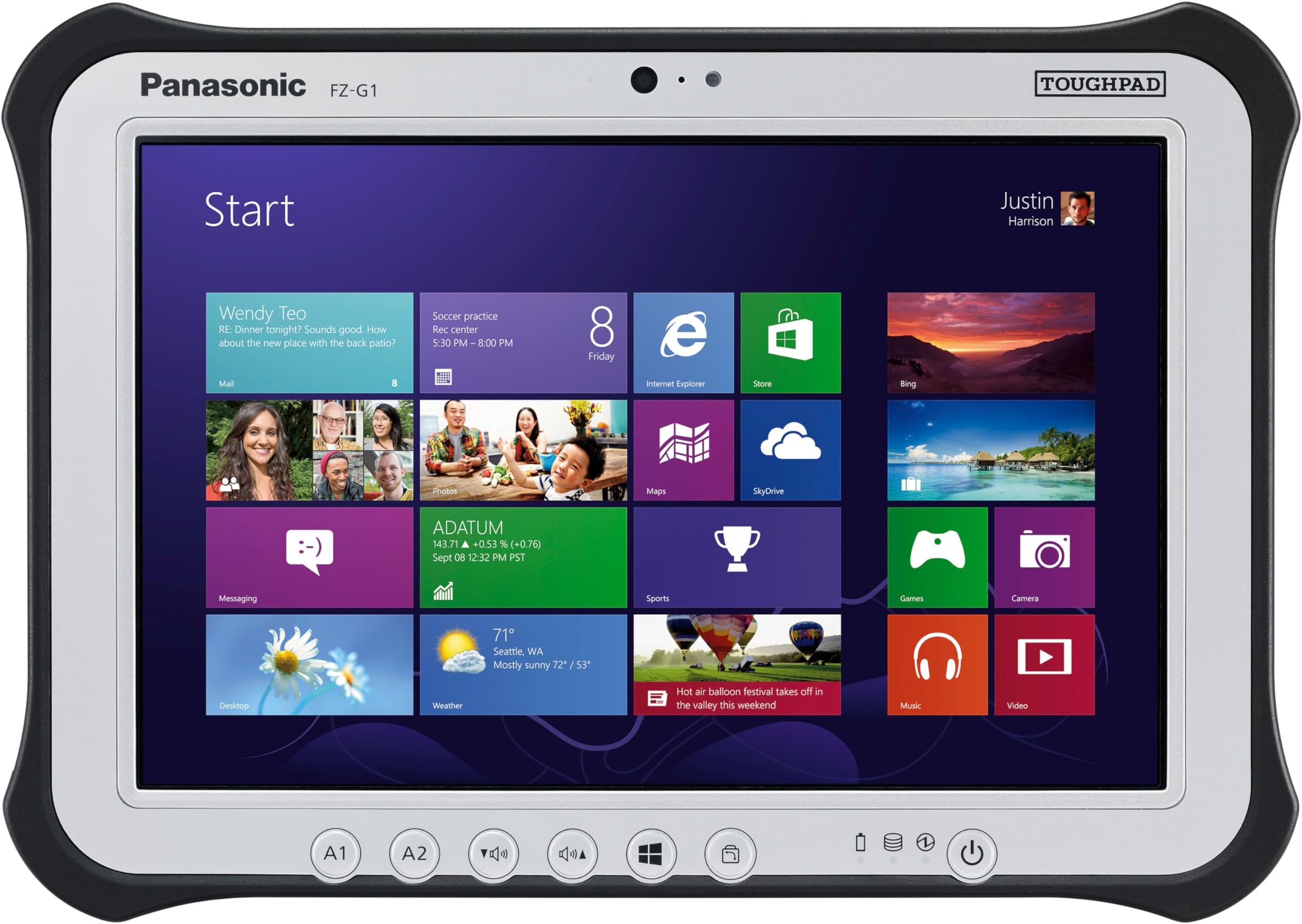 PANASONIC PERSONAL COMP FZ-G1Q2160VM Toughpad FZ-G1 Tablet, 10.1"