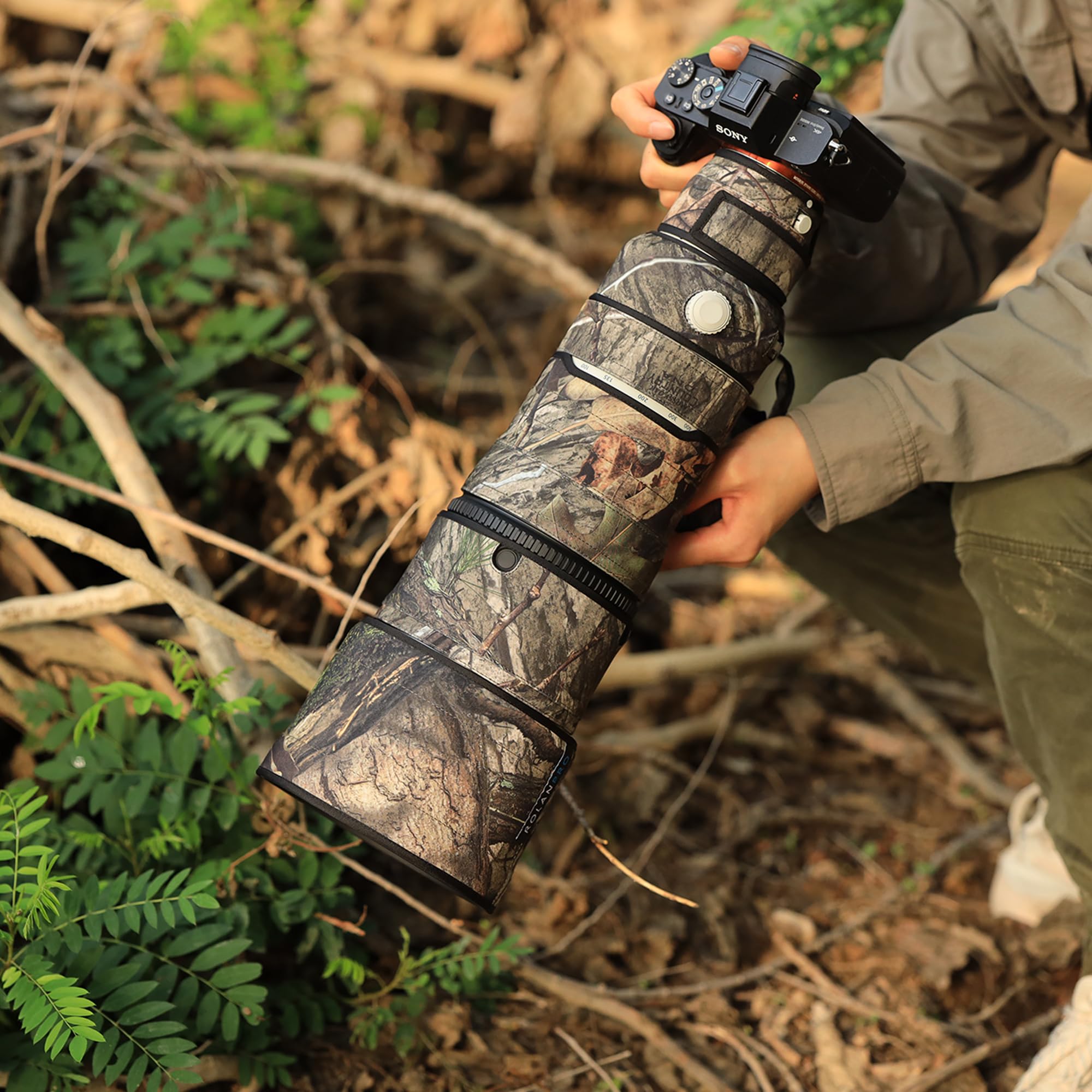 Rolanpro Objektivschutz für Sony FE 100–400 mm F4.5 GM OS (SEL100400MC), wasserdichte Camouflage-Regenmantel, Objektivschutzhülle für Wildtierfotografie, Vogelbeobachtung und Outdoor-Shooting # 31