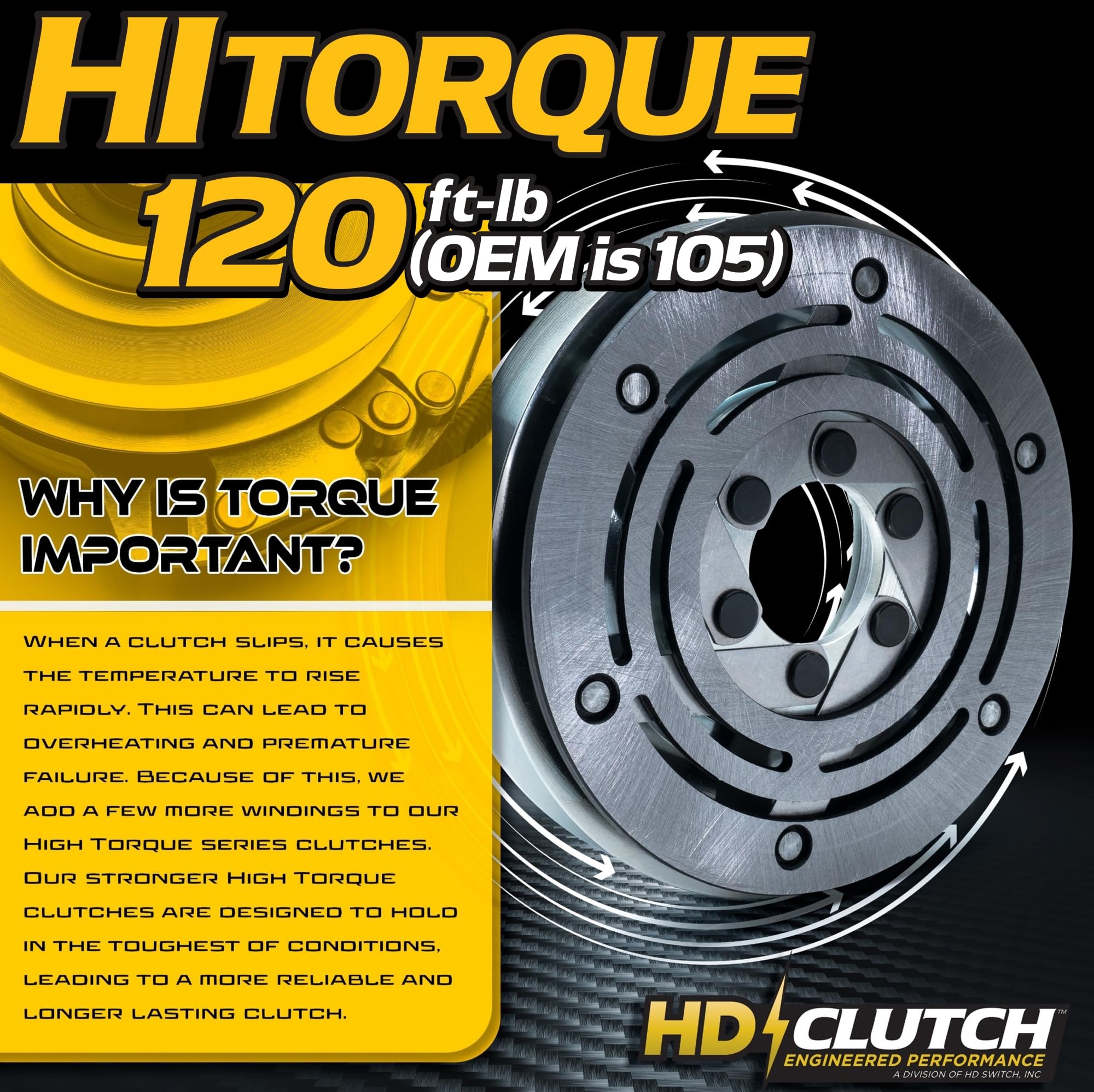 HiTorque 120ftlb (OEM 105) BIGBearing Clutch 04915400 5215-61 &10A PTO Switch OEM Upgrade for Ariens Gravely 050236 052632 04915400 21270100 Zoom PM34Z ZT1640 ZT1740 ZT1844 ZT1944 ZT2048 ZT2148 ZT2352
