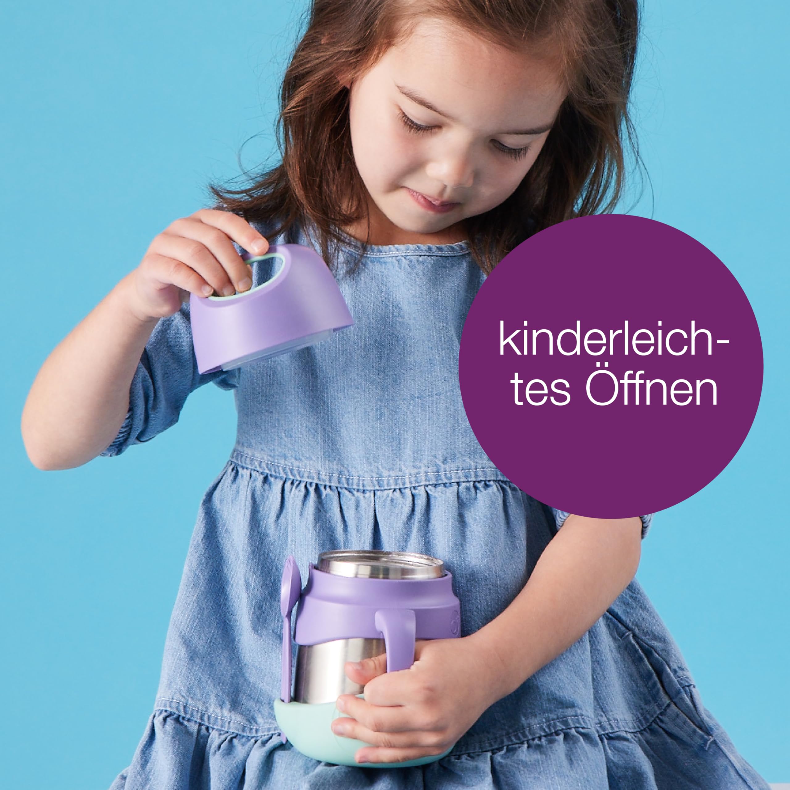 b.box Thermos für Lebensmittel und Heiß, isoliert, für Kinder, Thermobox für warme Mahlzeiten, Edelstahl, doppelwandig, hält Lebensmittel kühl oder warm, 335 ml