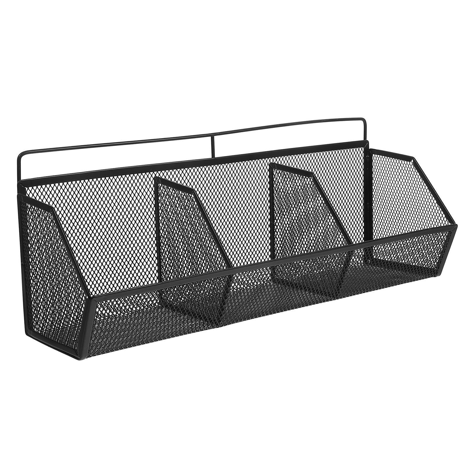 Cesta de almacenamiento colgante Angoily de hierro con 3 compartimentos para cocina