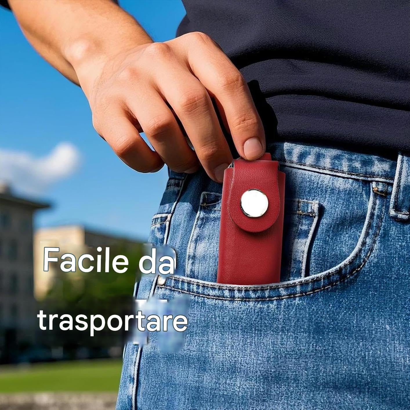 RTRTGS Custodia In Pelle Per Chiavetta USB E Penna USB, 2 Pezzi, Portachiavi, Protezione Da Graffi E Polvere, 4,2x12 Cm, Leggera E Portatile
