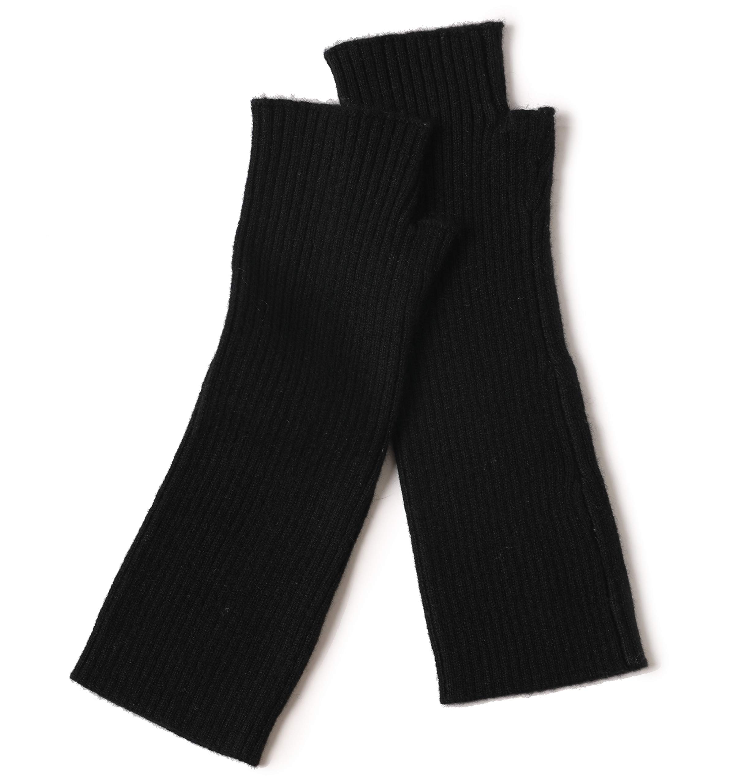 Medio-lungo Manicotti Donna 100% Cachemire Lana Scalda Braccia Guanti Senza Dita Scaldamani Cashmere