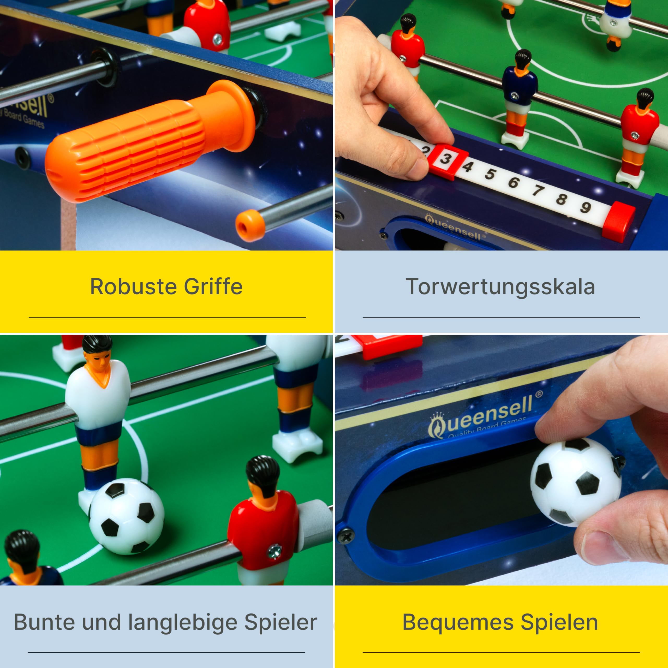 Mini-Tischfußball für Kinder und Erwachsene – 53 cm Mini-Fußballspiel, Mini-Fußballtisch für Familienspielabende