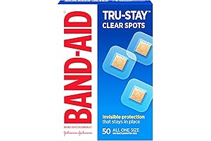 Band-Aid Brand Tru-Stay Clear Spots Bandages for Imperceptible Healing