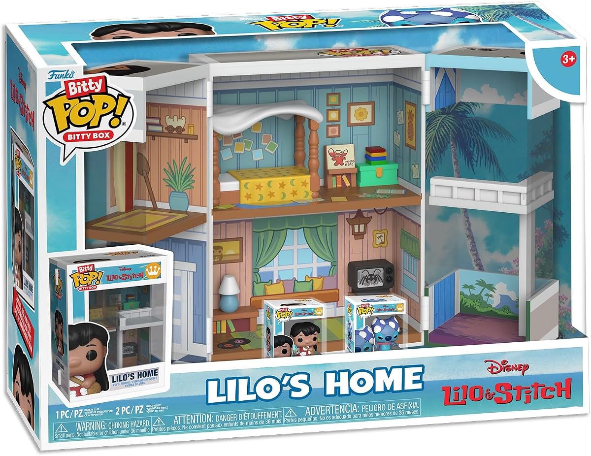Funko Bitty Boxes: Disney Lilo & Stitch - Lilo's Home with Scrump | Official Cartoon/Animation Merch - Collectable Toy - Birthday Gift Idea for Fans and Collectors