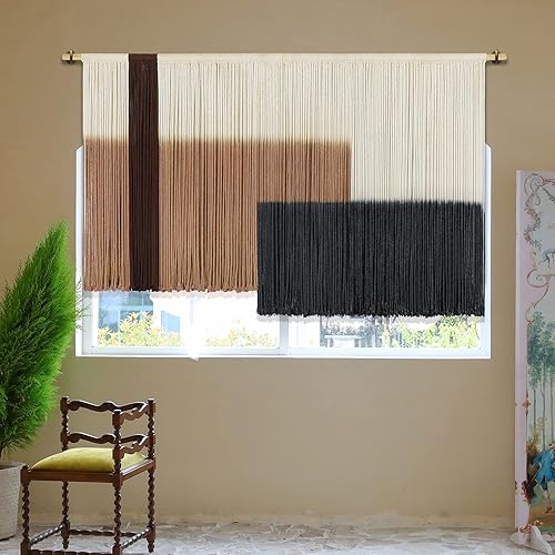 Miniatura 2 de SEBKQ Tapiz de macramé grande para colgar en la pared, tejido a mano, teñido a mano, decoración de pared bohemia para dormitorio, sala de estar, 59