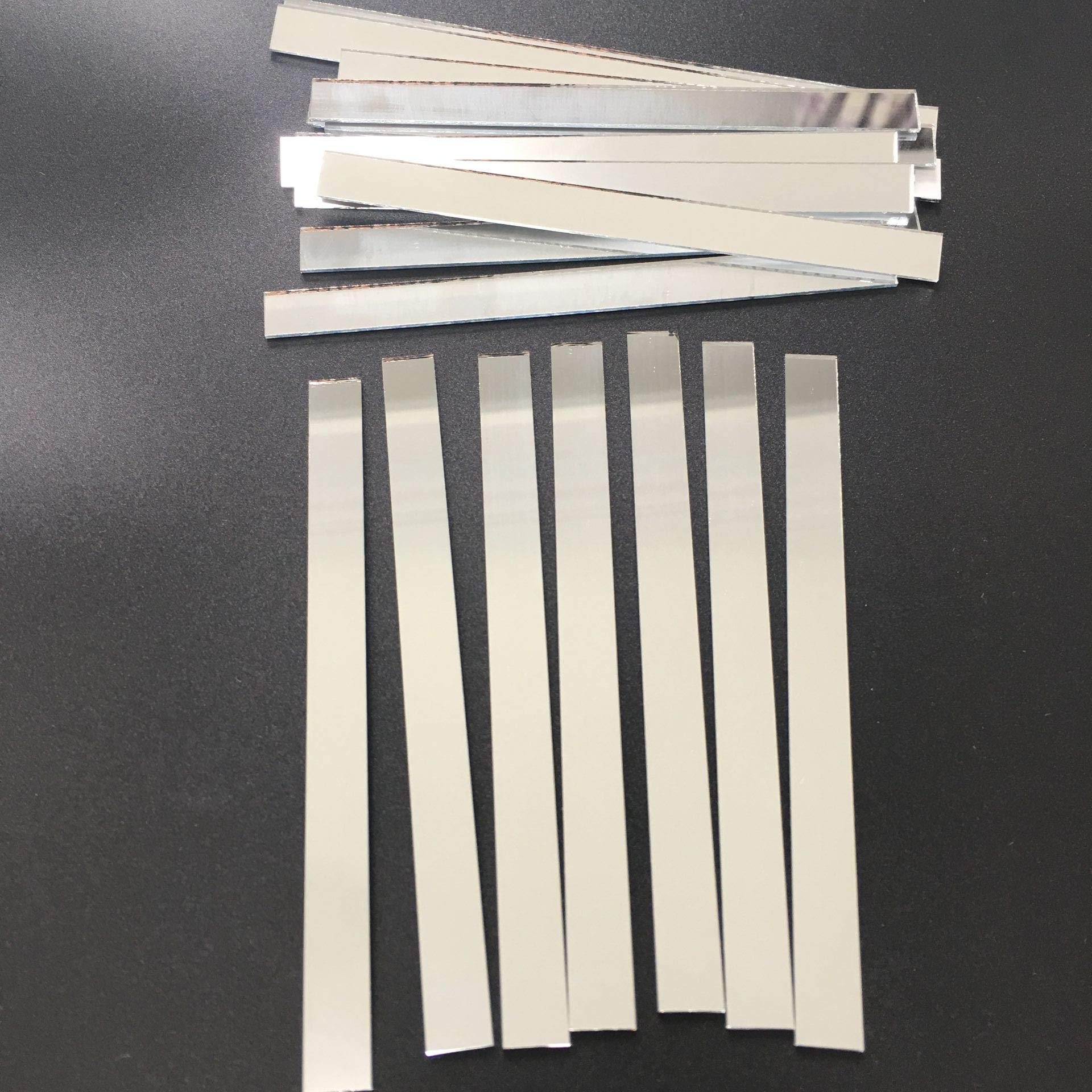 NUORUI 50 Pieces 3/8" x 5" Rectangle Mirror Tiles for Craft Projects