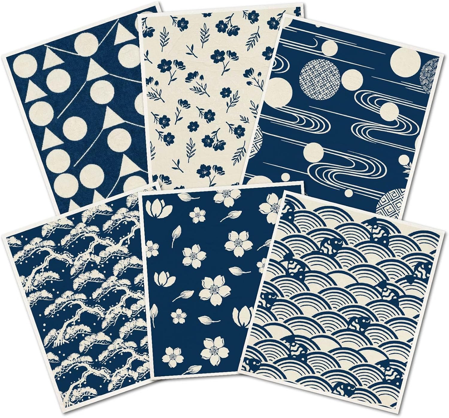 6PCS 6 Styles Blue Swedish...