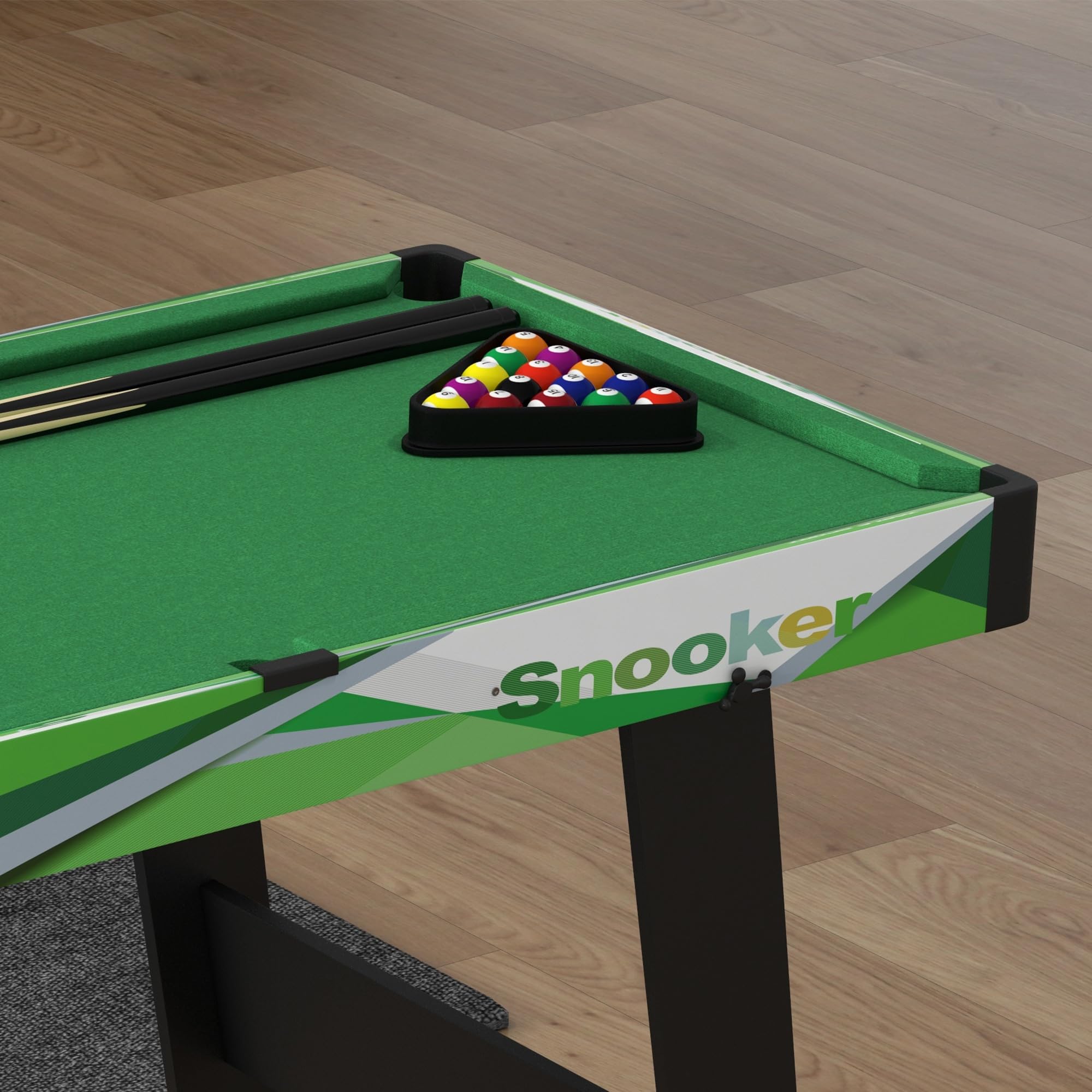 SPORTNOW Billardtisch, faltbar, amerikanisch, kompakt mit Zubehör, 16 Kugeln, 2 Queues, Kreide, Dreieck, 104L x 55,5B x 68H cm, grünes Tuch