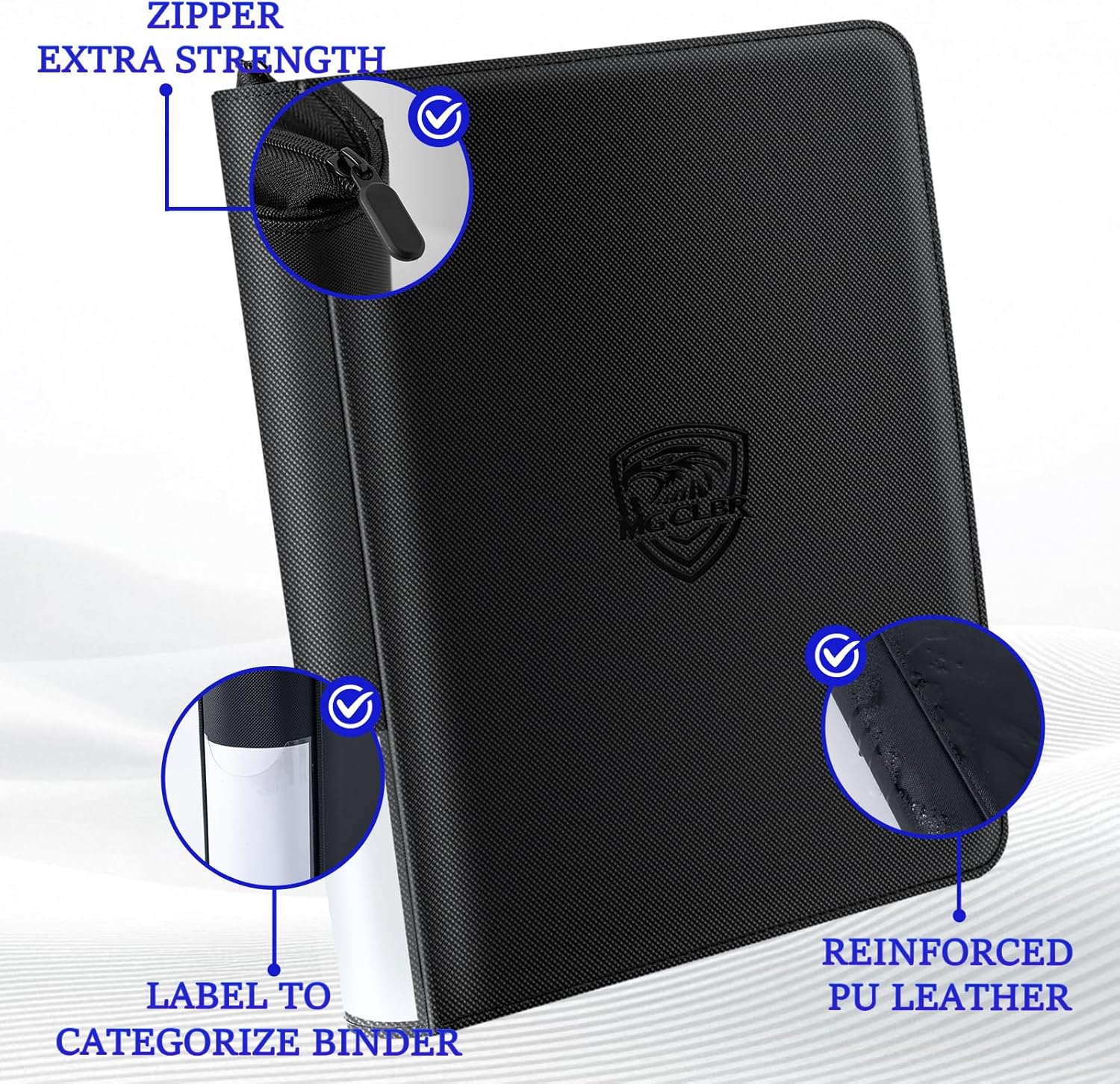 Top Loader Binder – Holds 324 Cards (20 Hard Sleeves Included),9-Pocket Side-Loading Card Binder Ringless Double-Sided – Perfect for Trading/Sports Cards & Tournaments
