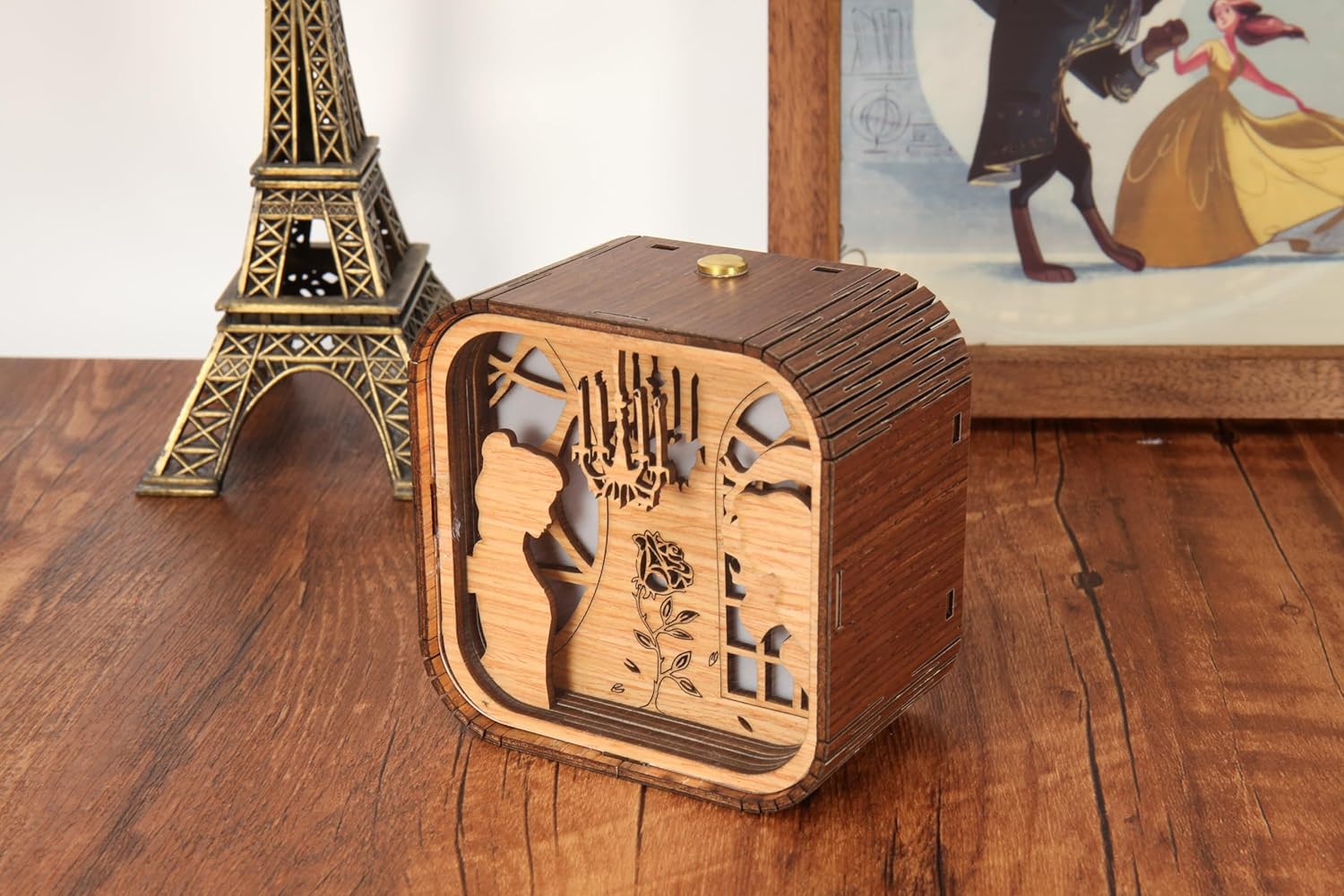 オルゴール ハンドメイド ヴィンテージ 木製 クラシック 東洋寺院 妻 夫 ガールフレンド ボーイフレ 女の子 男の子 息子 娘 誕