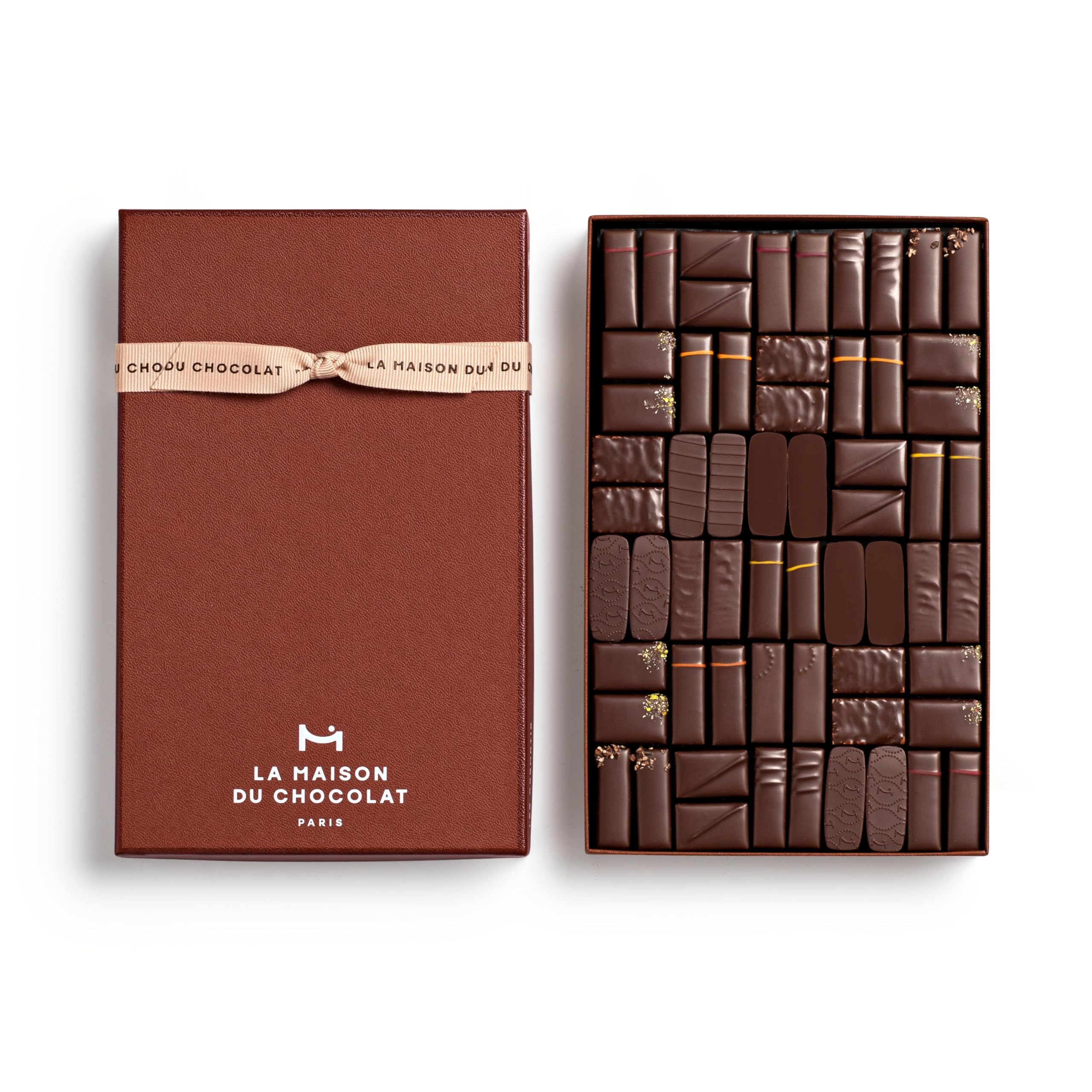 LA MAISON DU CHOCOLATPremium Dark Chocolate Coffret Maison Gift Box - 60pcs Gourmet French Chocolate