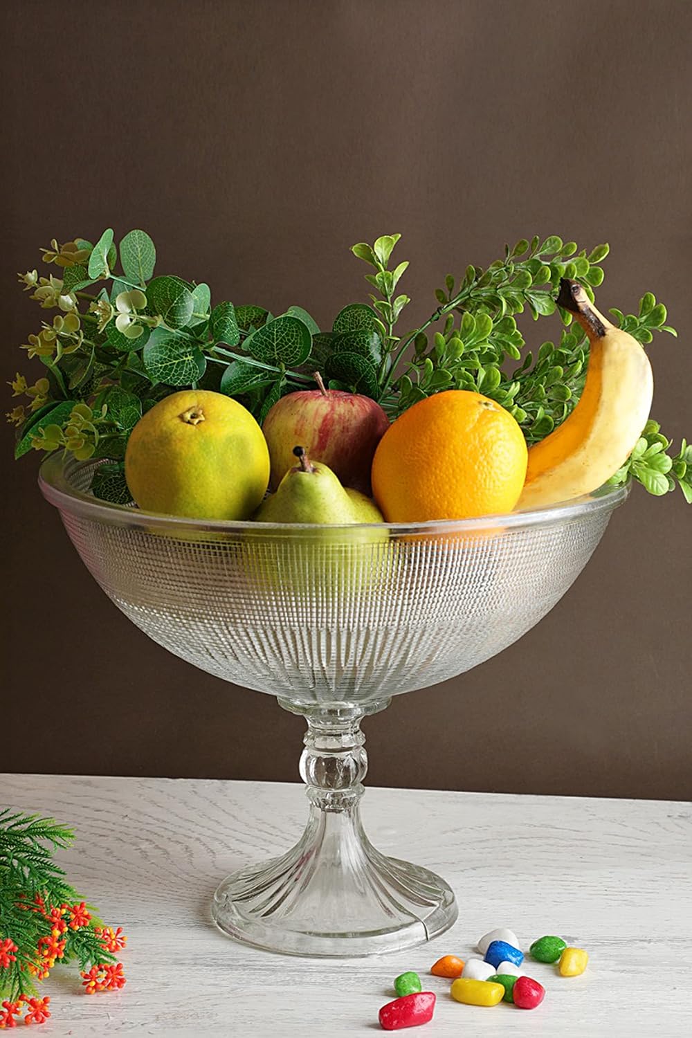 Buy Clovefry Glass Pattern Fruit Bowl Dining Table Serving Vegetable