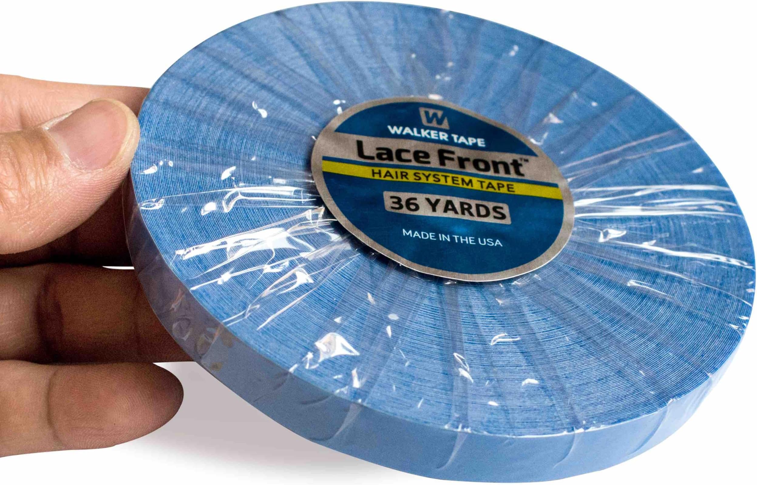 Lace Front Support Wig Tape Double Sided Waterproof Super Hold Adhesive for Wig Hair Extension Hair Pieces Lace Wigs Men's Toupee Beards Made in The USA Safe and Easy to Use (1/2" x 36 yds)