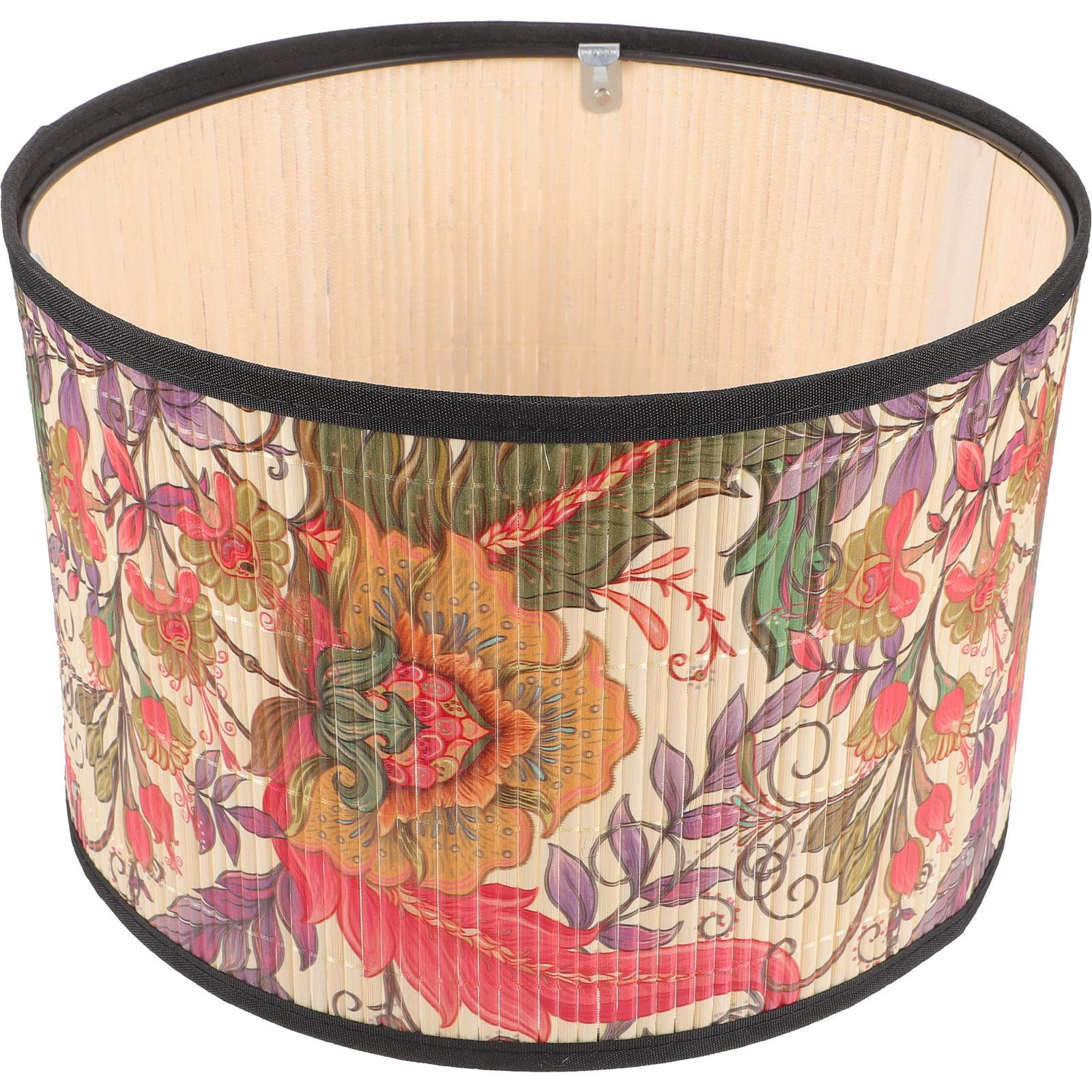 VICASKY Paralume in Bambù Motivo Vegetale per Lampada da Tavolo, Design Creativo, Resistente e Pratico, Adatto per Lampade Attacco E27 in Soggiorno e Camera da Letto