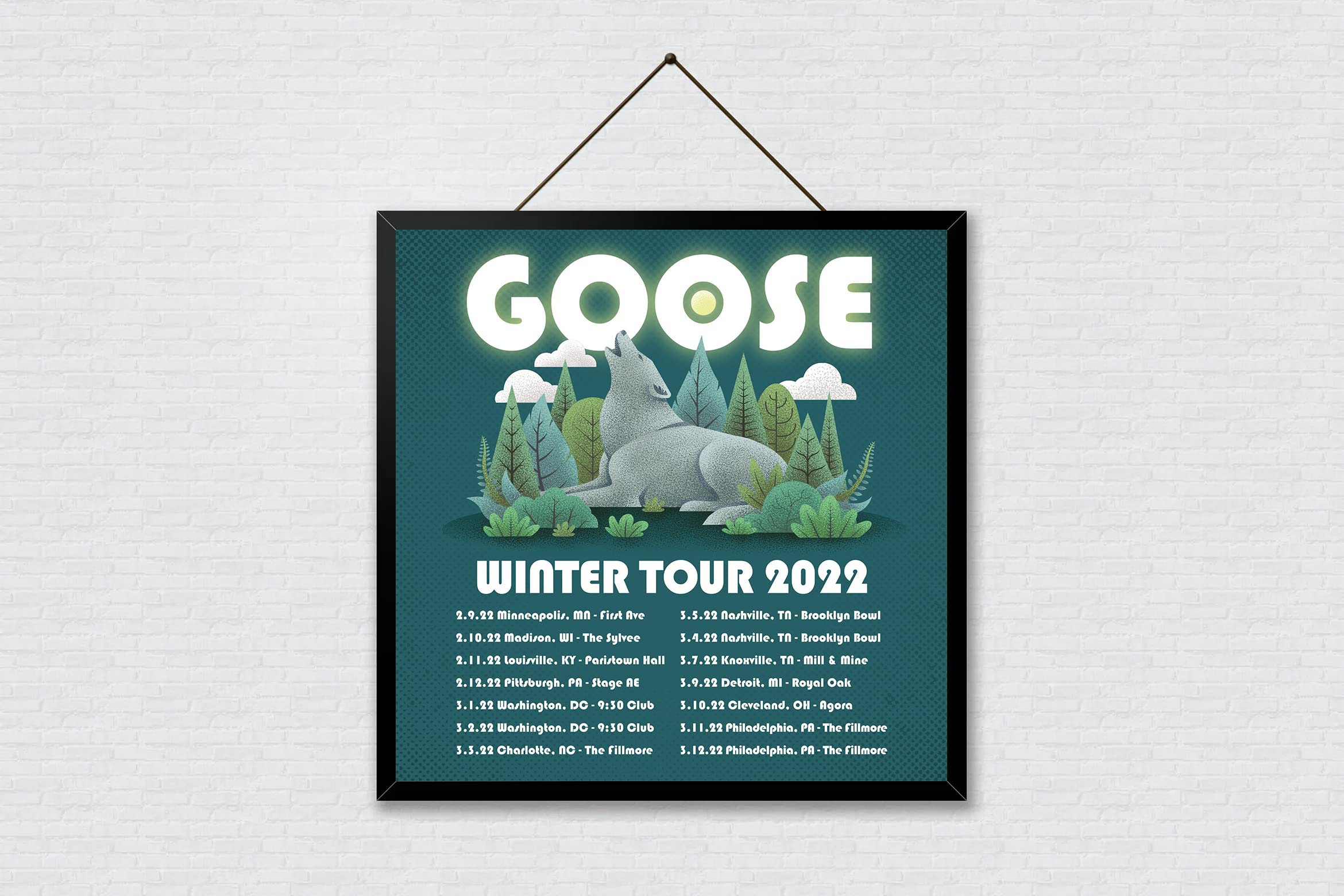 Goose 2022 Tour Poster - Goose Band Tour Print - Goose Group Art - Indie Music Lover (14x14 inches)