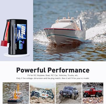 Zeee 2S Li-ion Battery 3000mAh 7.4V T Connector with 7.4V Battery Charger | 2S Rechargeable Battery Compatible with 4WD High Speed RC Car 1/16 Scale RC Car Boat Trucks (2 Pack)