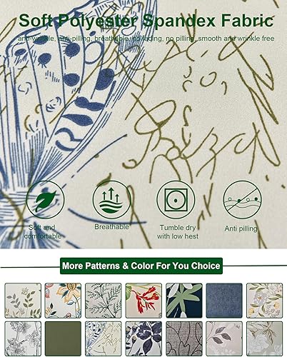 Miniatura 7 de CRFATOP Funda impresa para silla otomana grande, fundas elásticas para silla otomana rectangular, funda para taburete de almacenamiento, funda