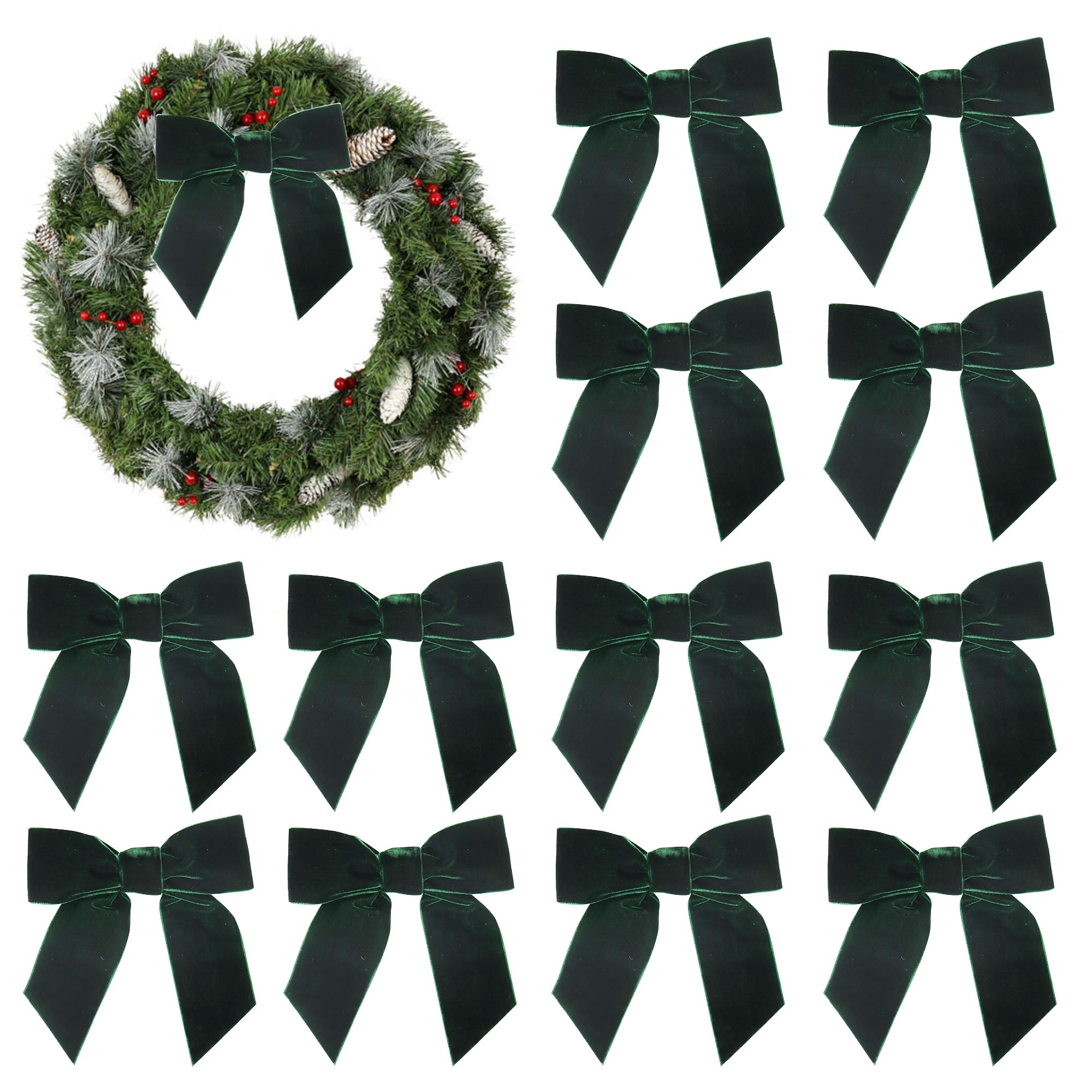 Amazon.com: AIMUDI Hunter Green Velvet Bows 4.5