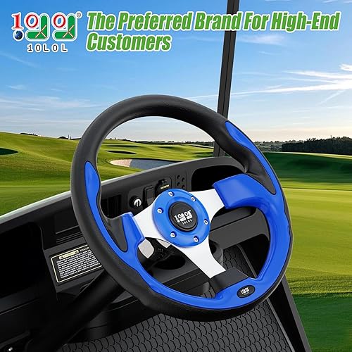 Vista 31 de 10L0L Volante de carrito de golf para Yamaha, EZGO TXT/RXV/Valor, Club Car DS/Precedent/Adward/Tempo Carritos de Golf plateado