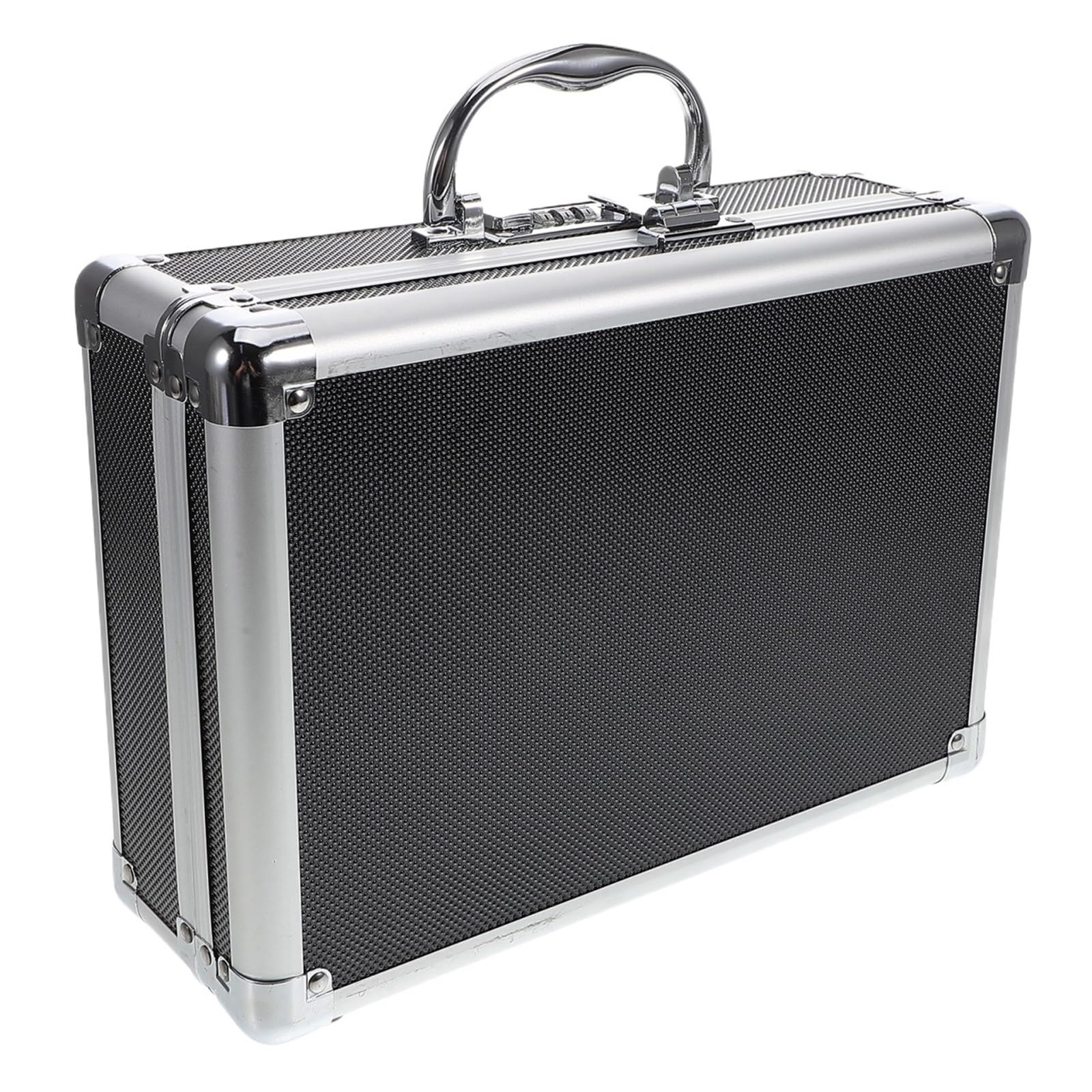 maletín de aluminio con asa Maleta de transporte con asa for herramientas, caja pequeña, maletín aluminio, cofre negro