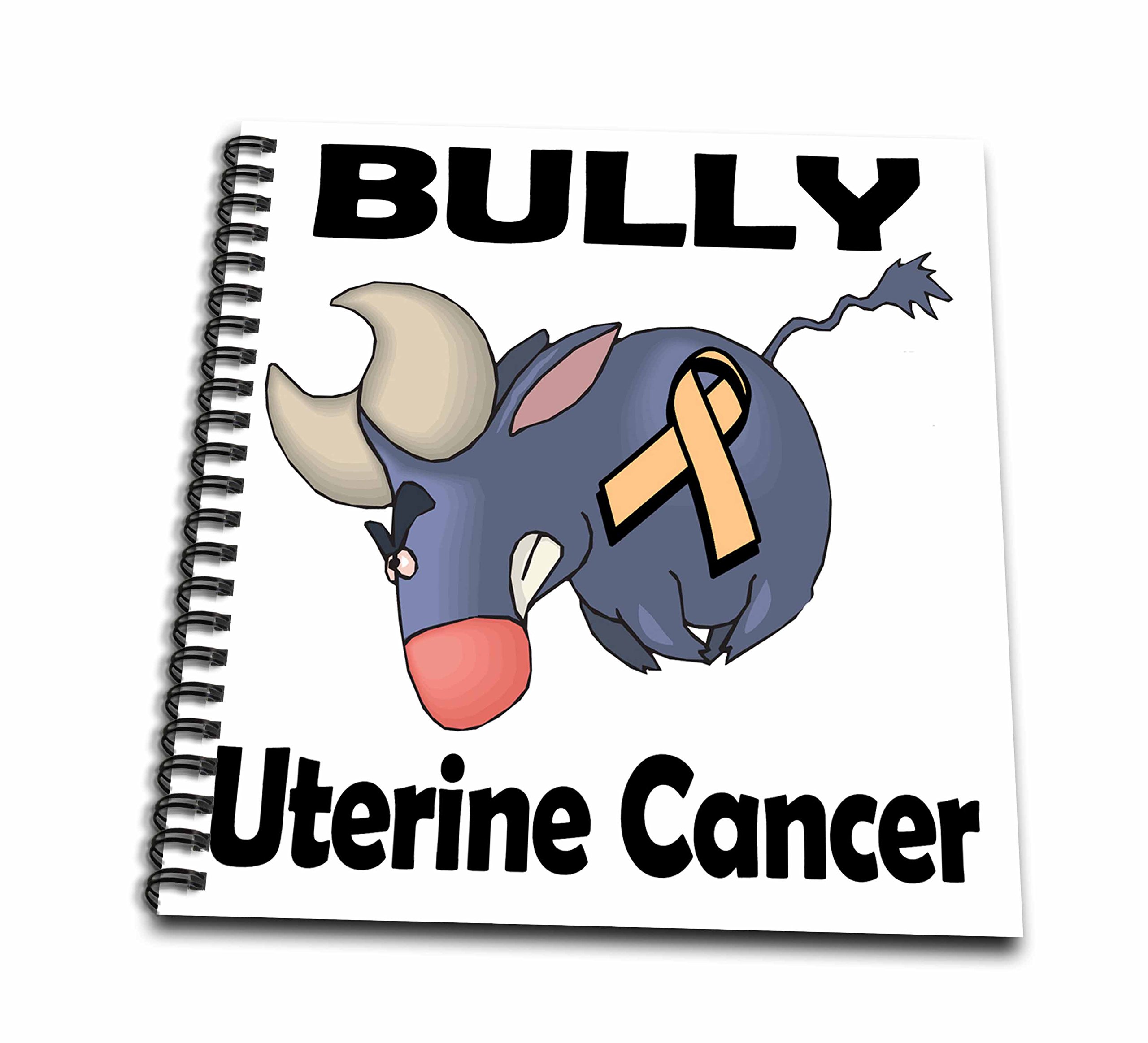 (12x12 memory book) - Dooni Designs Cause Awareness Ribbon Designs - Bully Uterine Cancer Awareness Ribbon Cause Design - Drawing Book