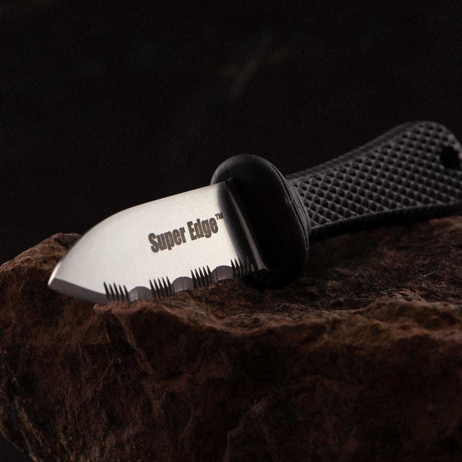 Cold Steel Super Edge 2" Durable Compact Japanese AUS8A Stainless Steel Fixed Blade Drop Point Outdoor Game Hunting Neck Knife, Kray-Ex Handle, Secure-Ex Sheath - Image 6